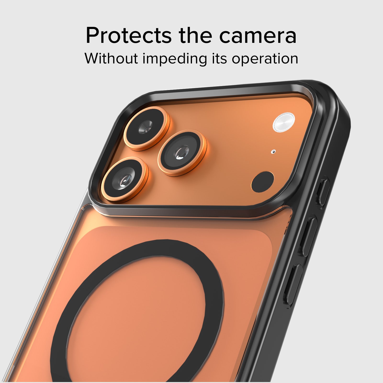 Case für iPhone 17 Pro Max mit farbigen Rändern, kompatibel mit MagSafe Aufladung