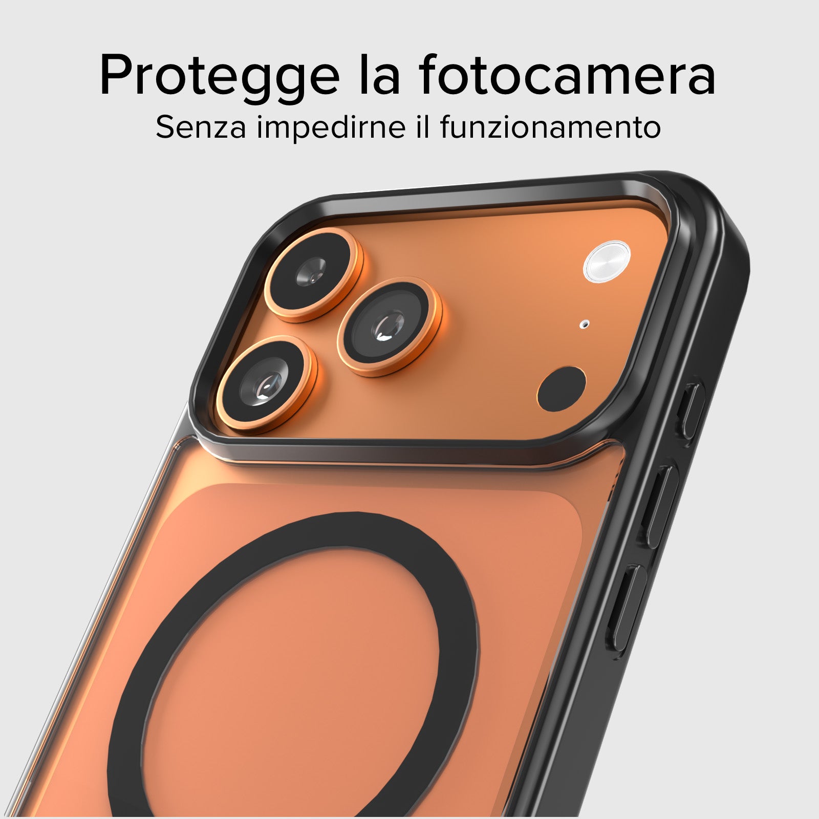 Case für iPhone 17 Pro Max mit farbigen Rändern, kompatibel mit MagSafe Aufladung