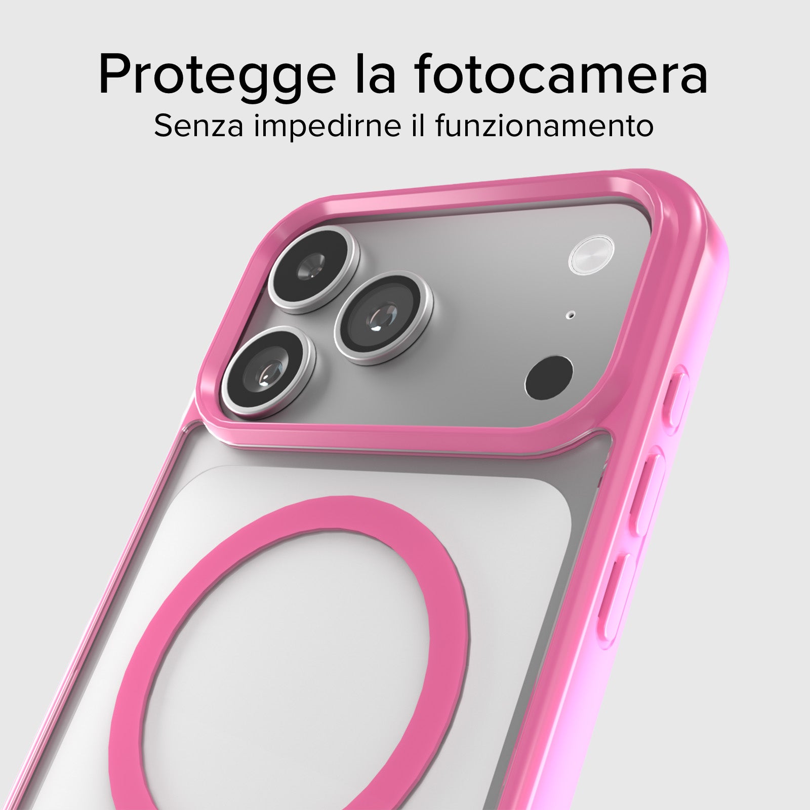 Case für iPhone 17 Pro Max mit farbigen Rändern, kompatibel mit MagSafe Aufladung