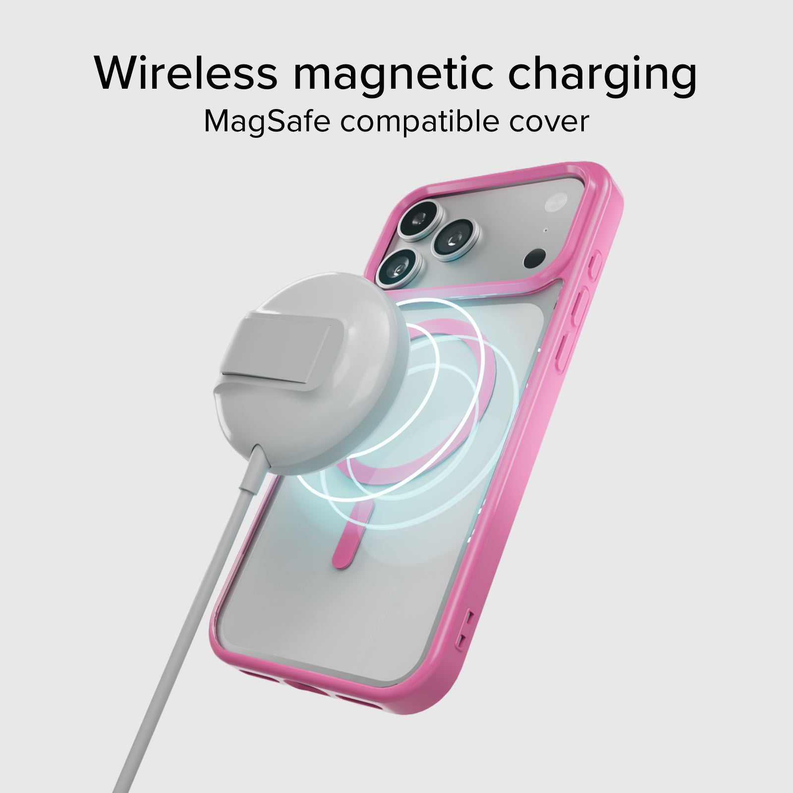 Case für iPhone 17 Pro Max mit farbigen Rändern, kompatibel mit MagSafe Aufladung
