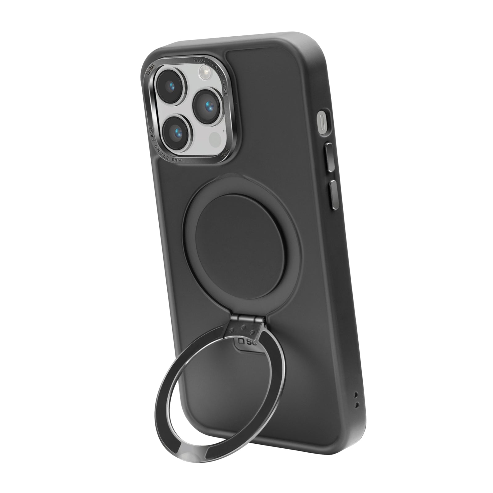 Cover compatibile ricarica MagSafe con anello stand per iPhone 14 Pro Max
