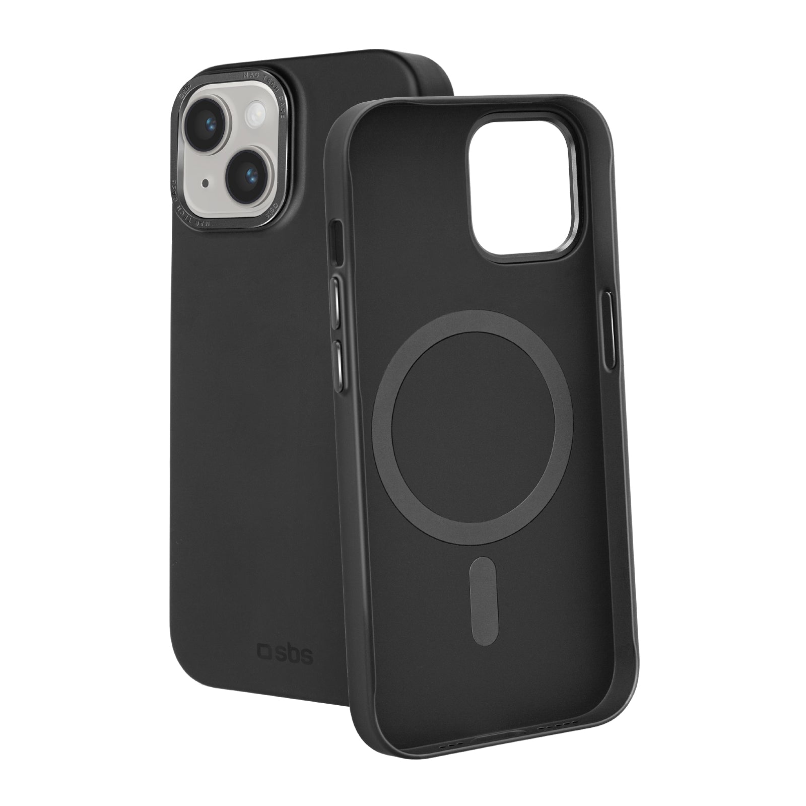 Cover compatibile ricarica MagSafe, foro fotocamera in metallo, iPhone 14/13