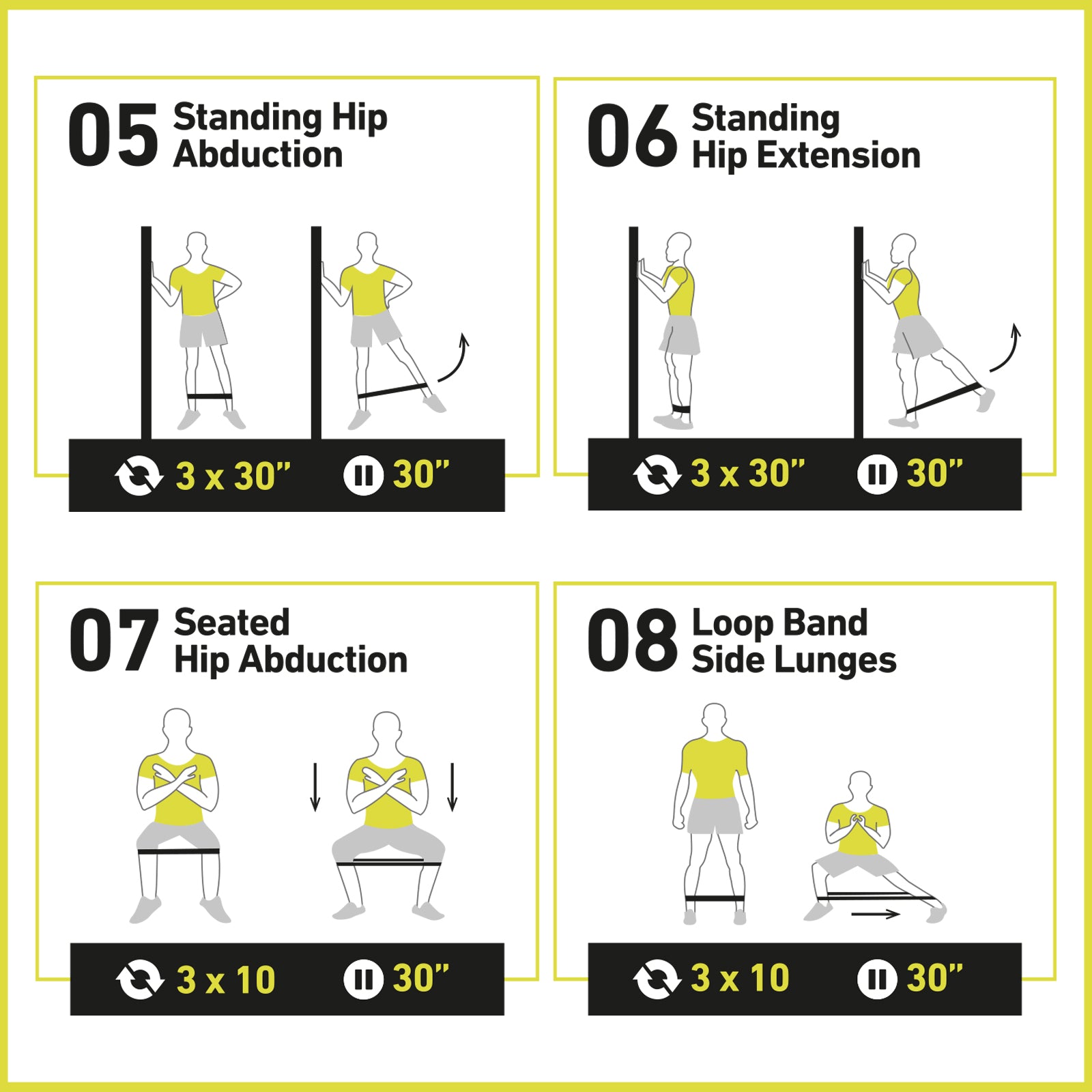 Kit with TWS wireless earphones and elastic bands