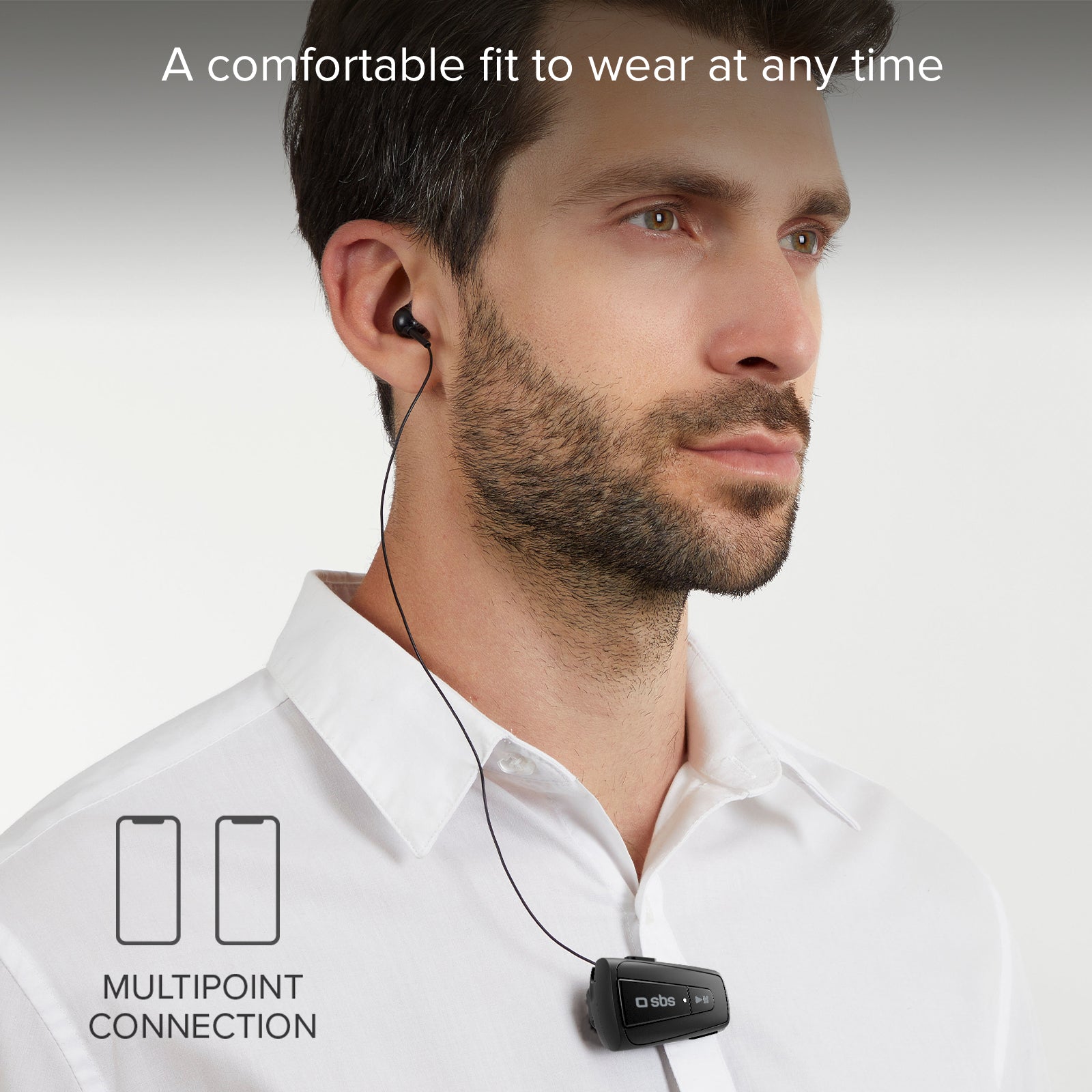 Auricolare Wireless con roller clip