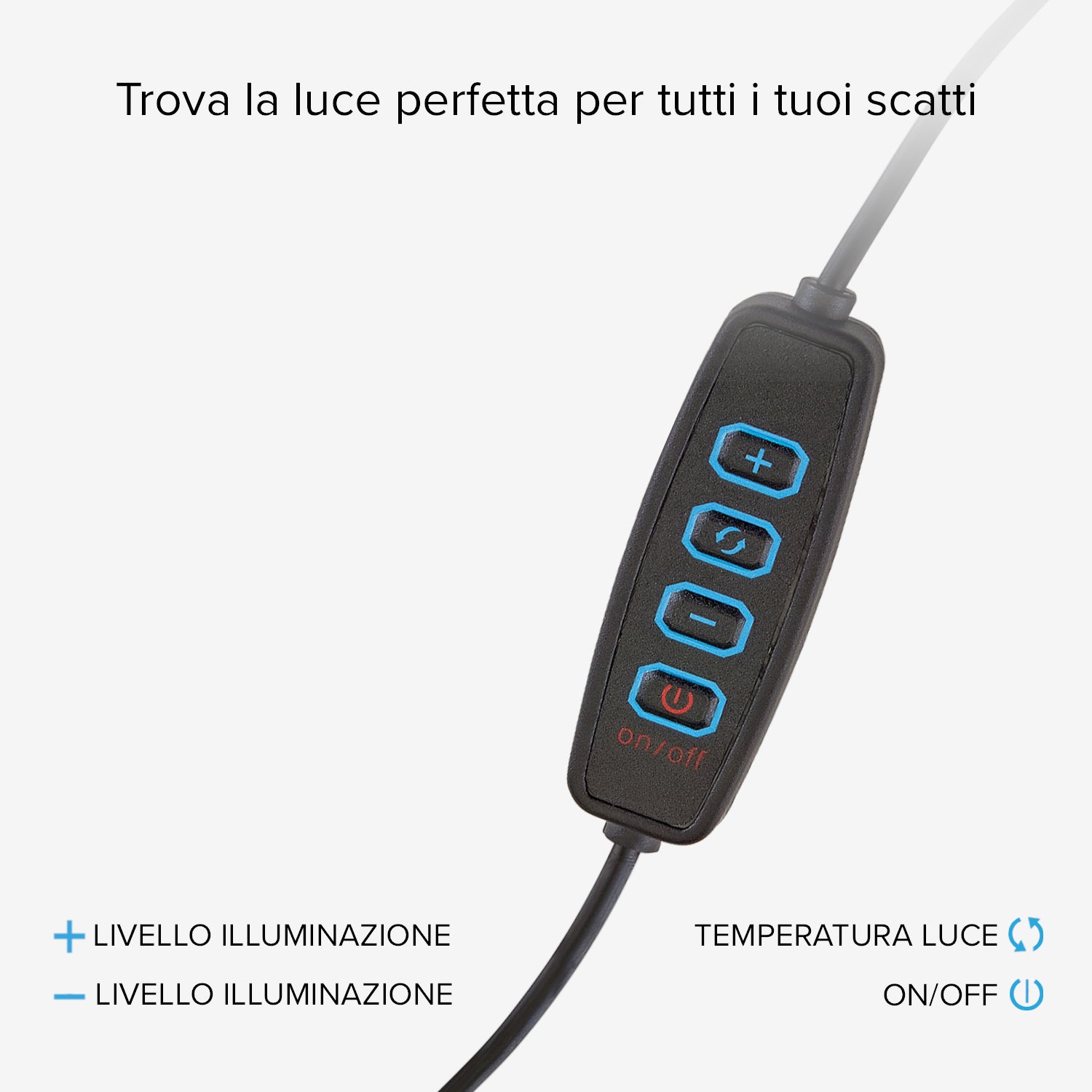 Anello LED con treppiede per video e foto