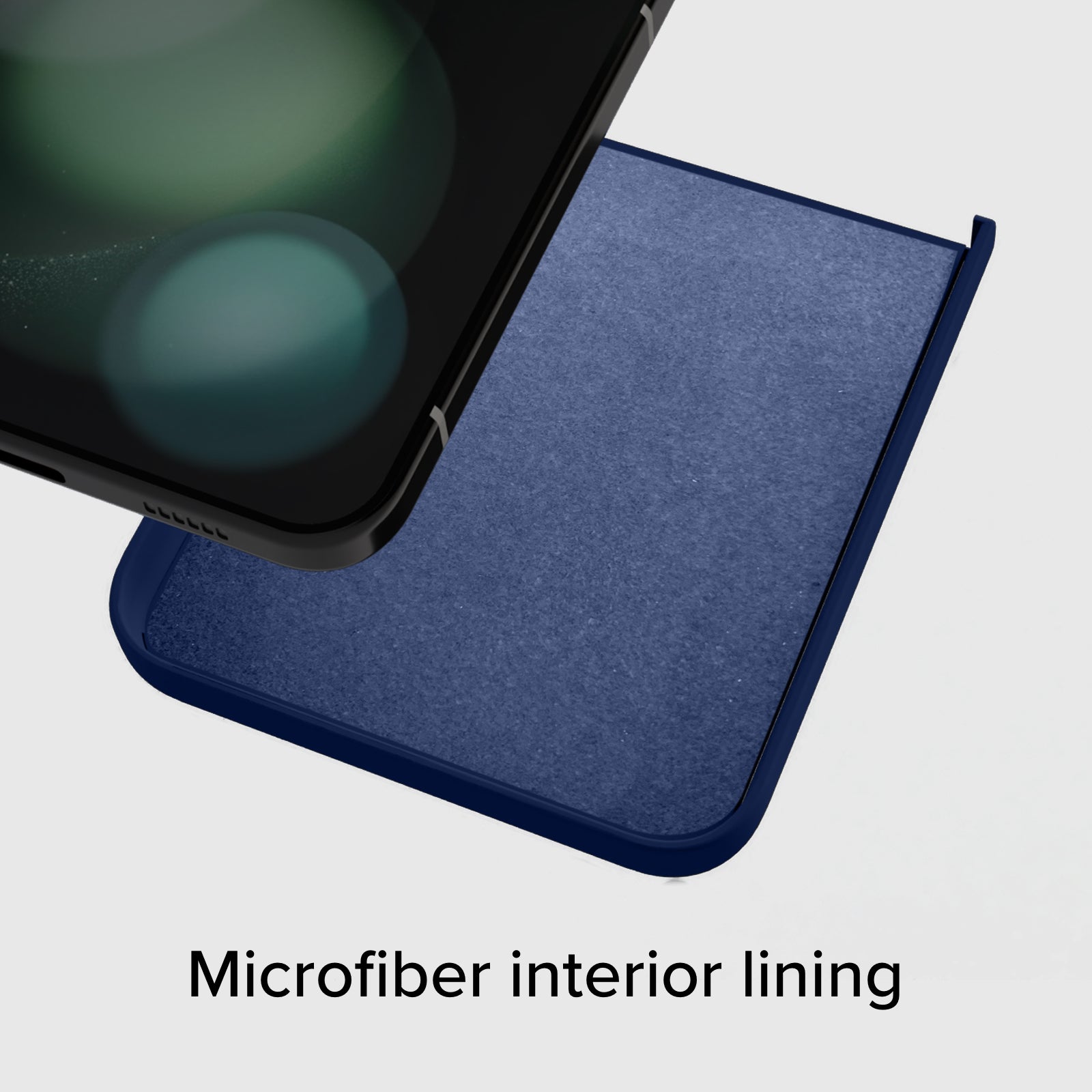 Silikon-Cover mit Innenseite aus Mikrofaser für Samsung Z Flip 5