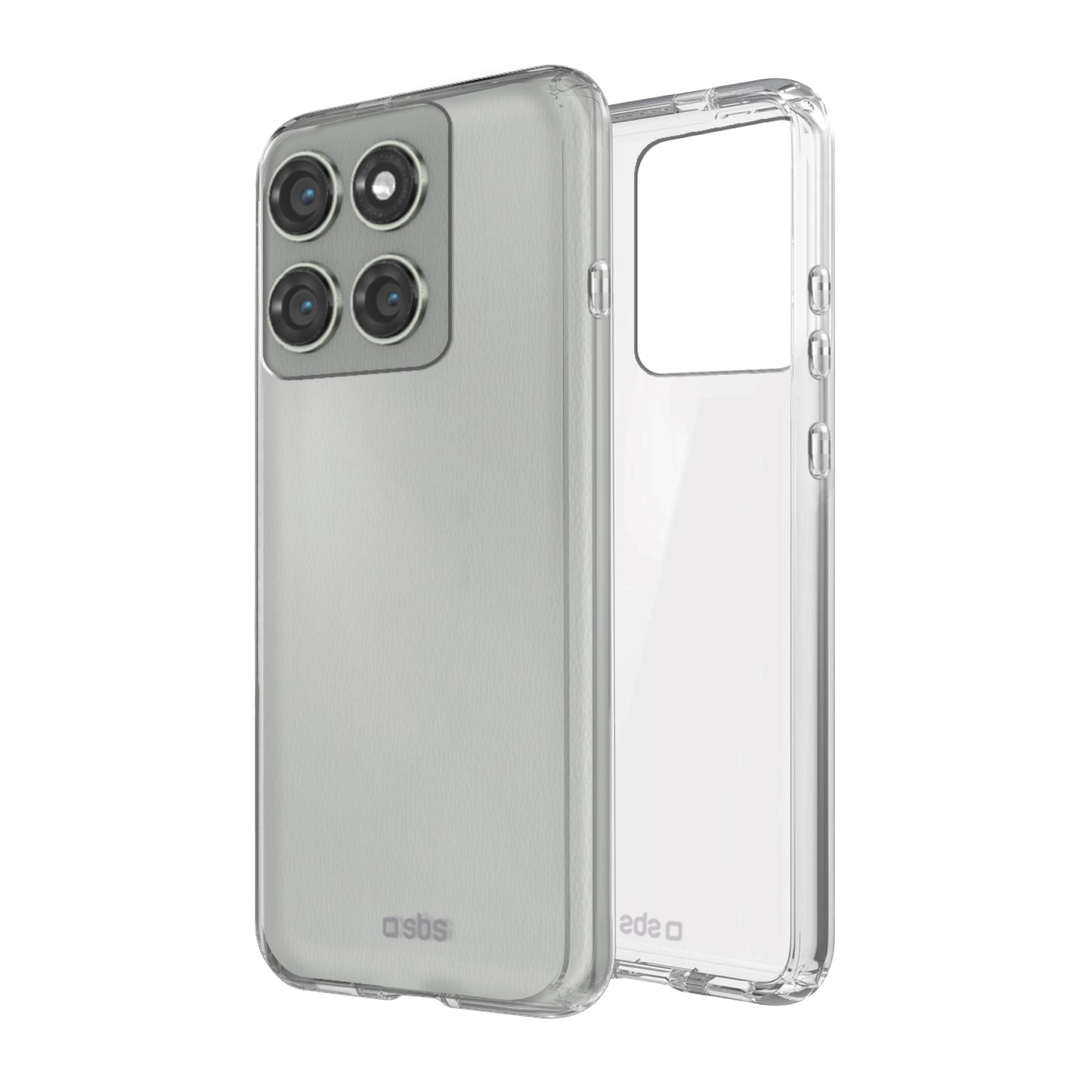 EASSGU Custodia per Motorola Moto Edge 60 Pro (6.7 Inches), Cover Trasparente con Supporto ad Anello, Custodia in Silicone TPU Antiurto e Anticaduta - Nero