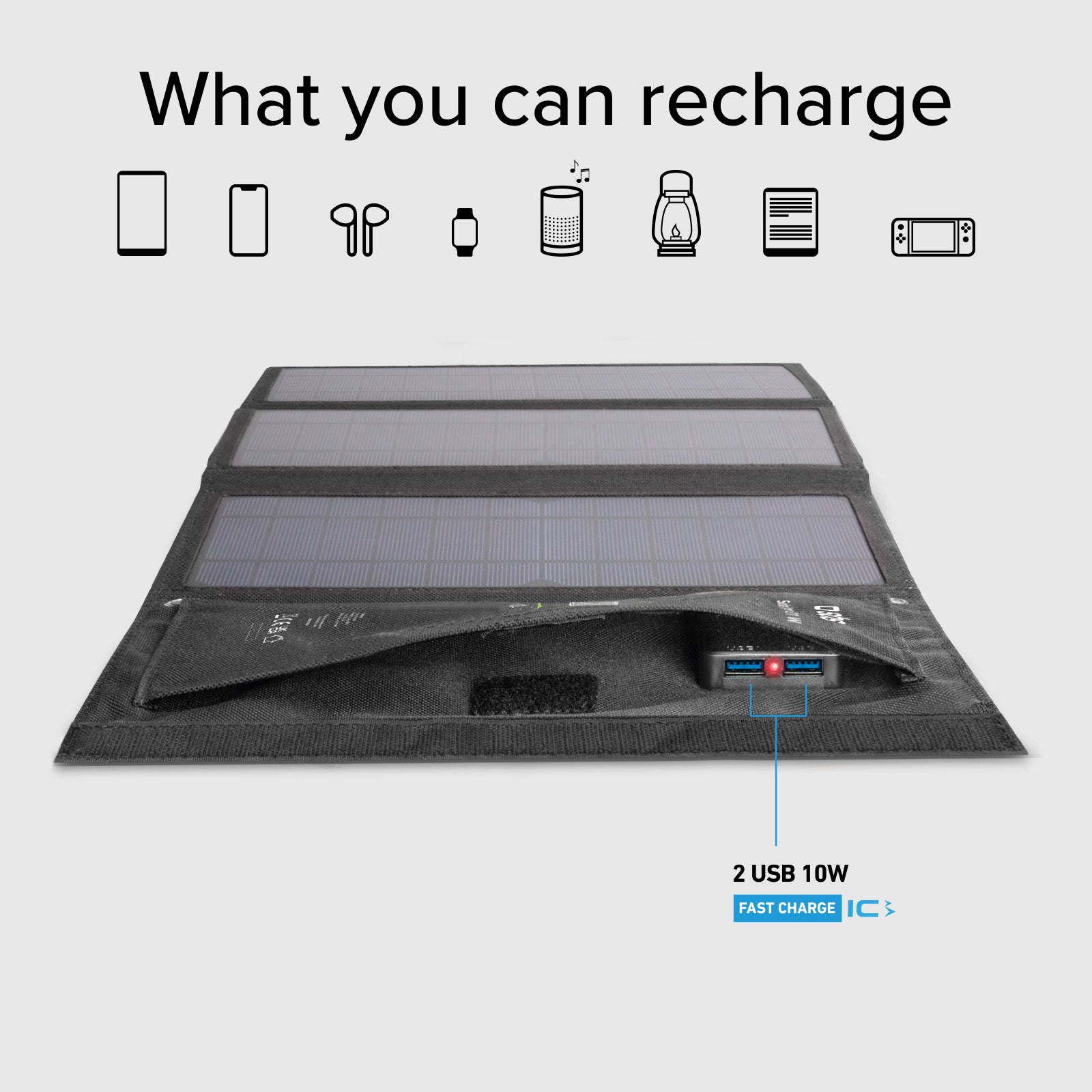 Chargeur solaire portatif 21 watts