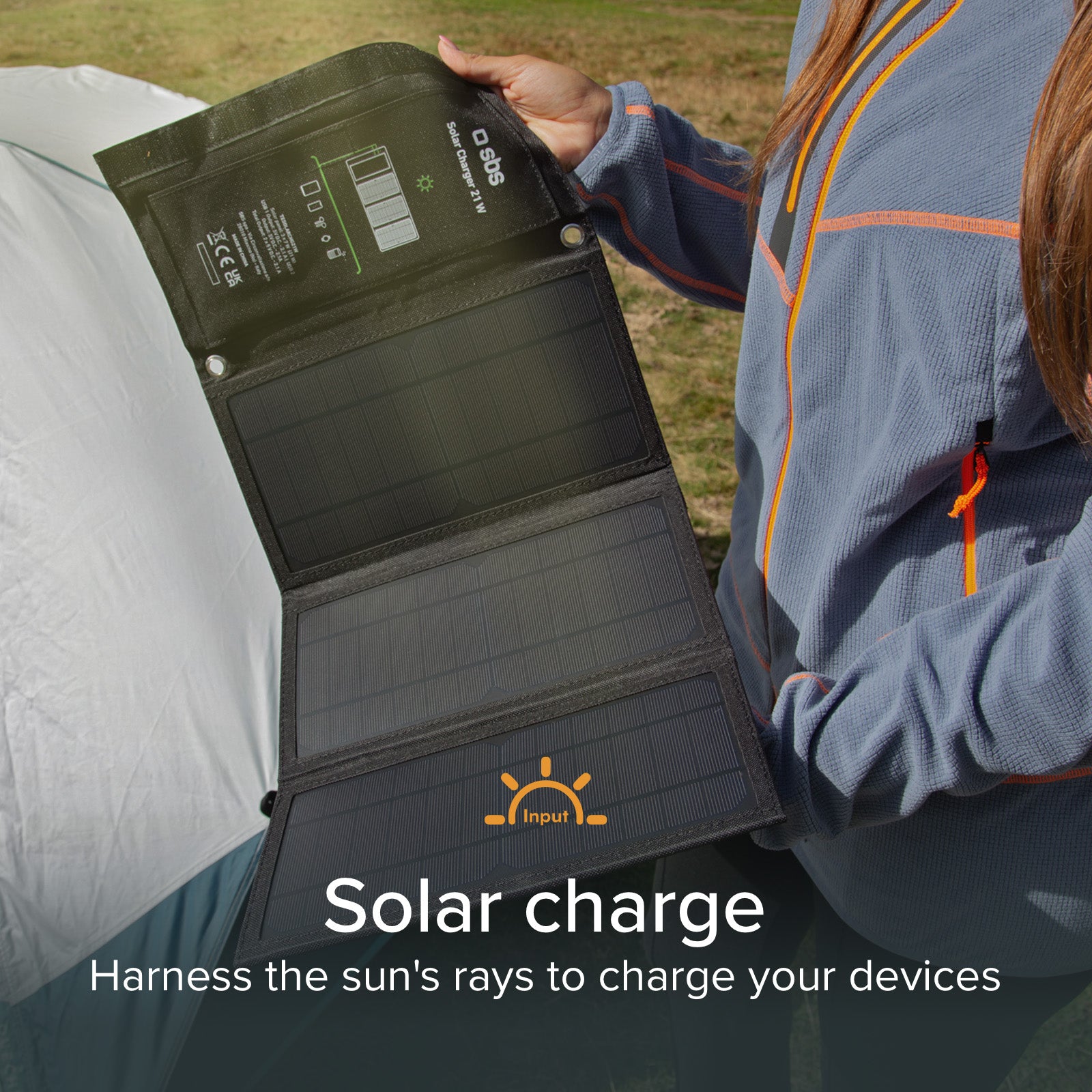 Chargeur solaire portatif 21 watts