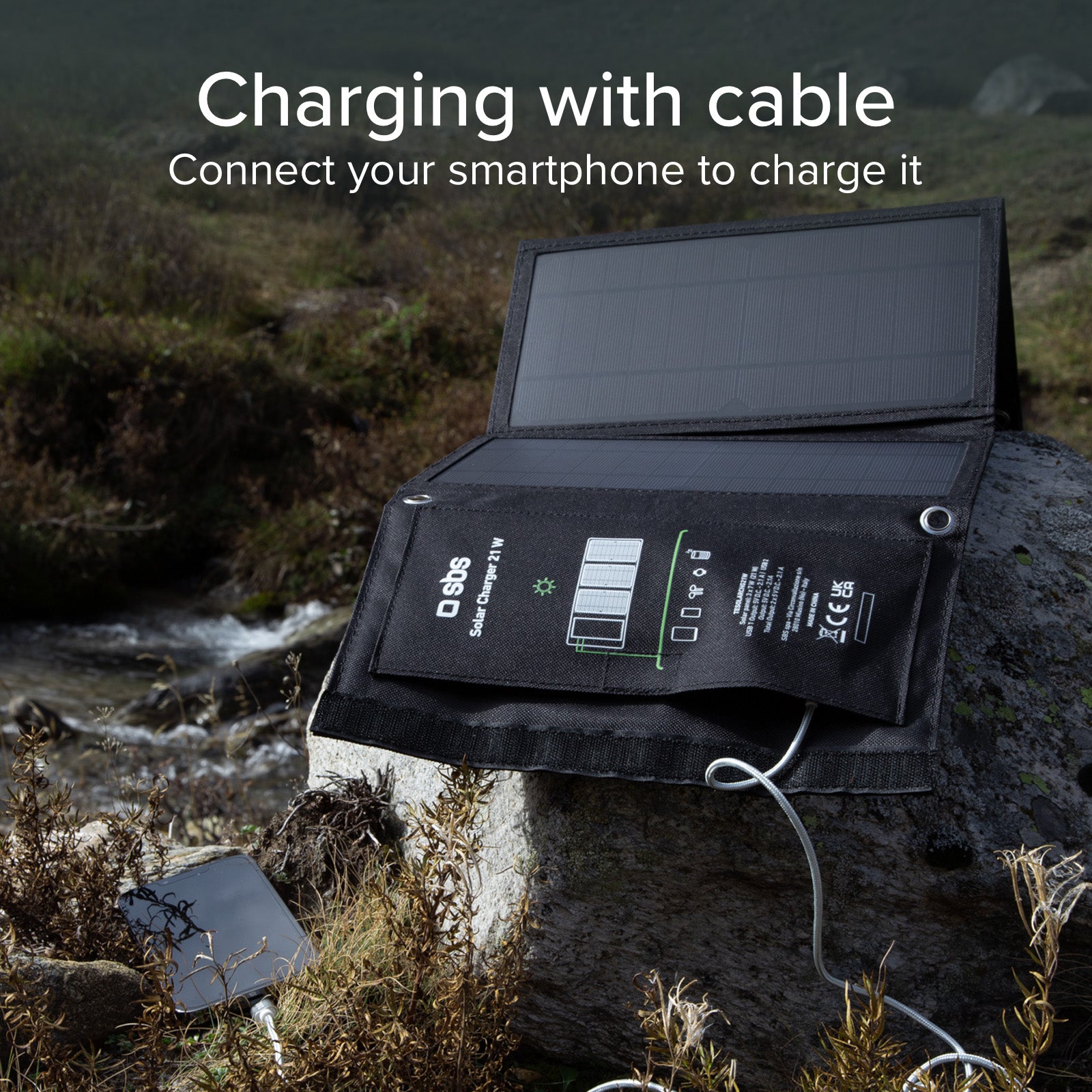 Chargeur solaire portatif 21 watts