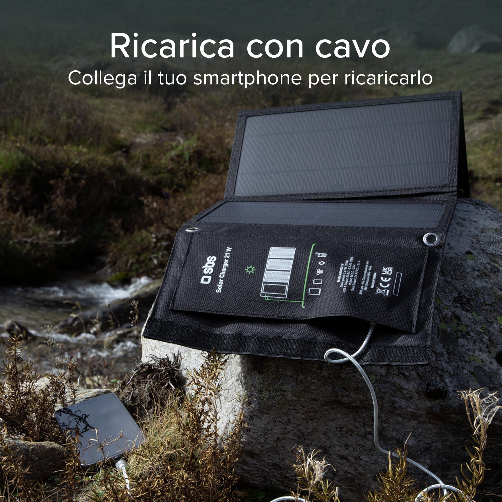 Chargeur solaire portatif 21 watts