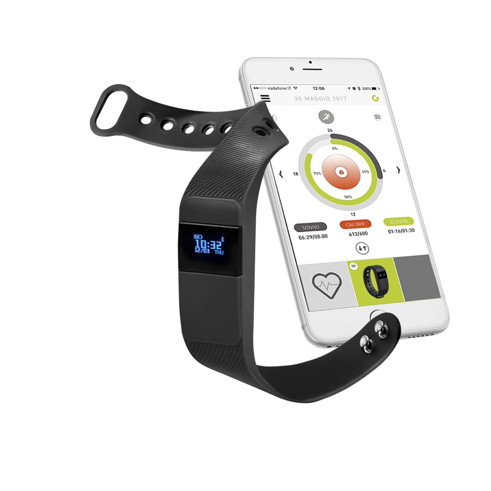 Fitness-Uhr mit Herzfrequenz