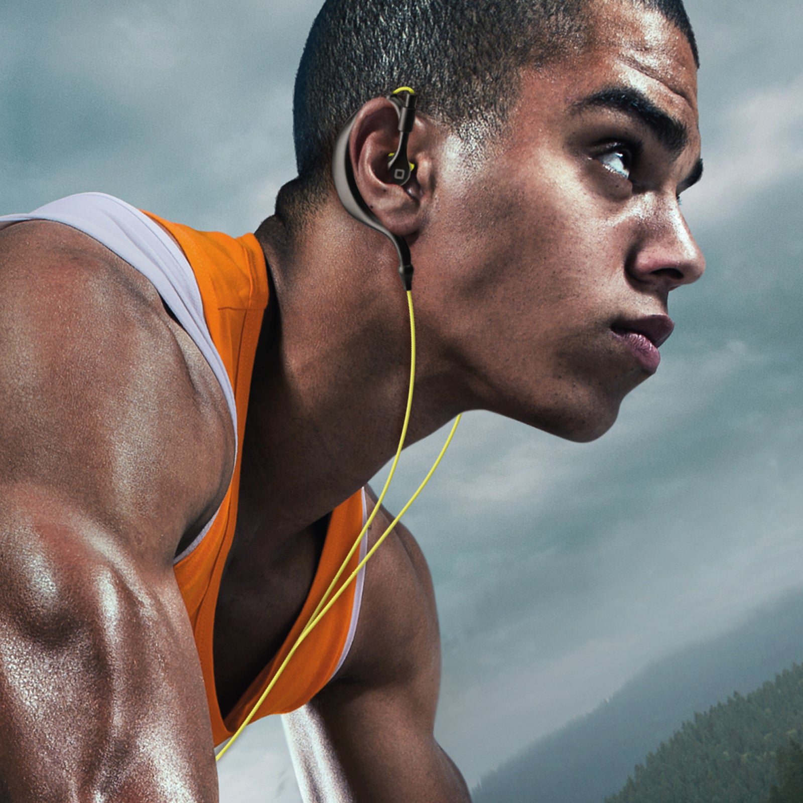 Auricolari sportivi water resistant IPX5 a filo con archetti e connettore USB-C