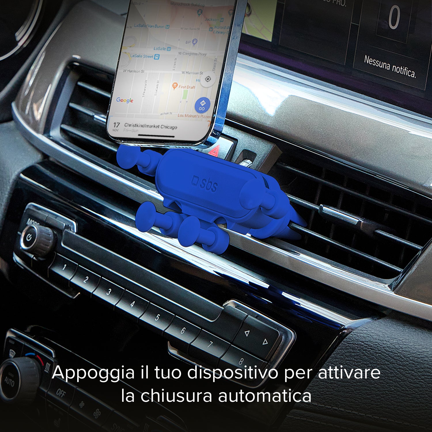 Soporte de coche con cierre automático de gravedad