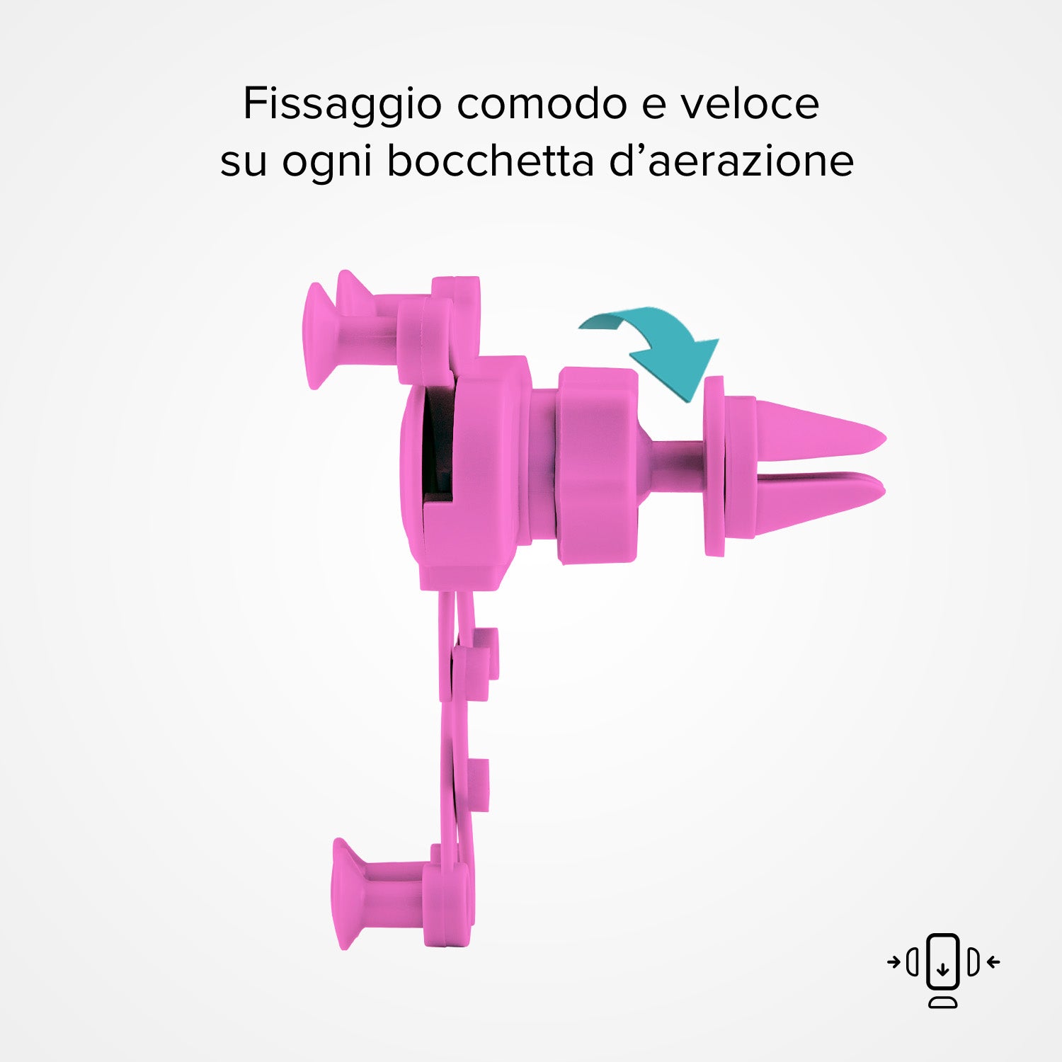Support pour voiture avec verrouillage automatique par gravité