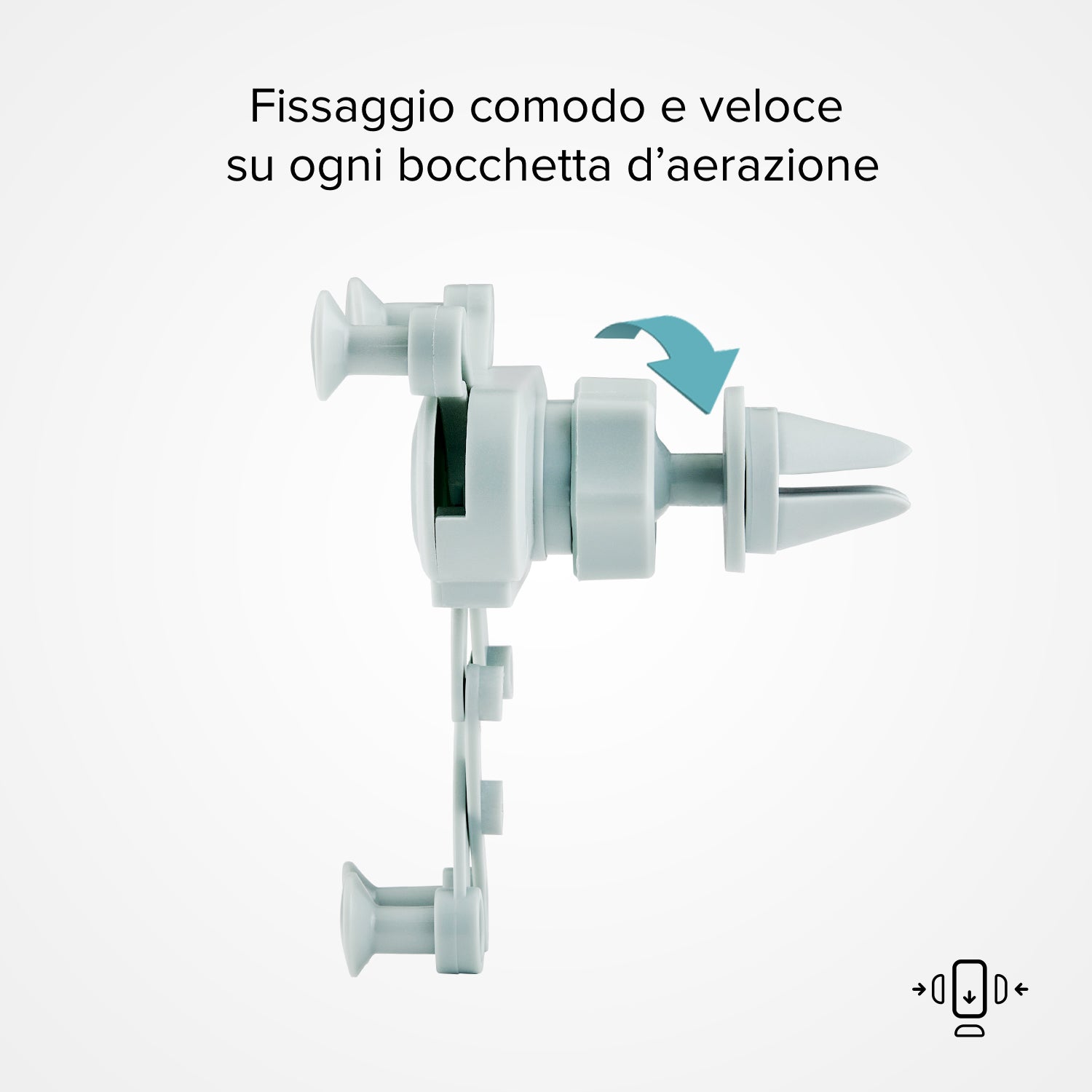 Support pour voiture avec verrouillage automatique par gravité