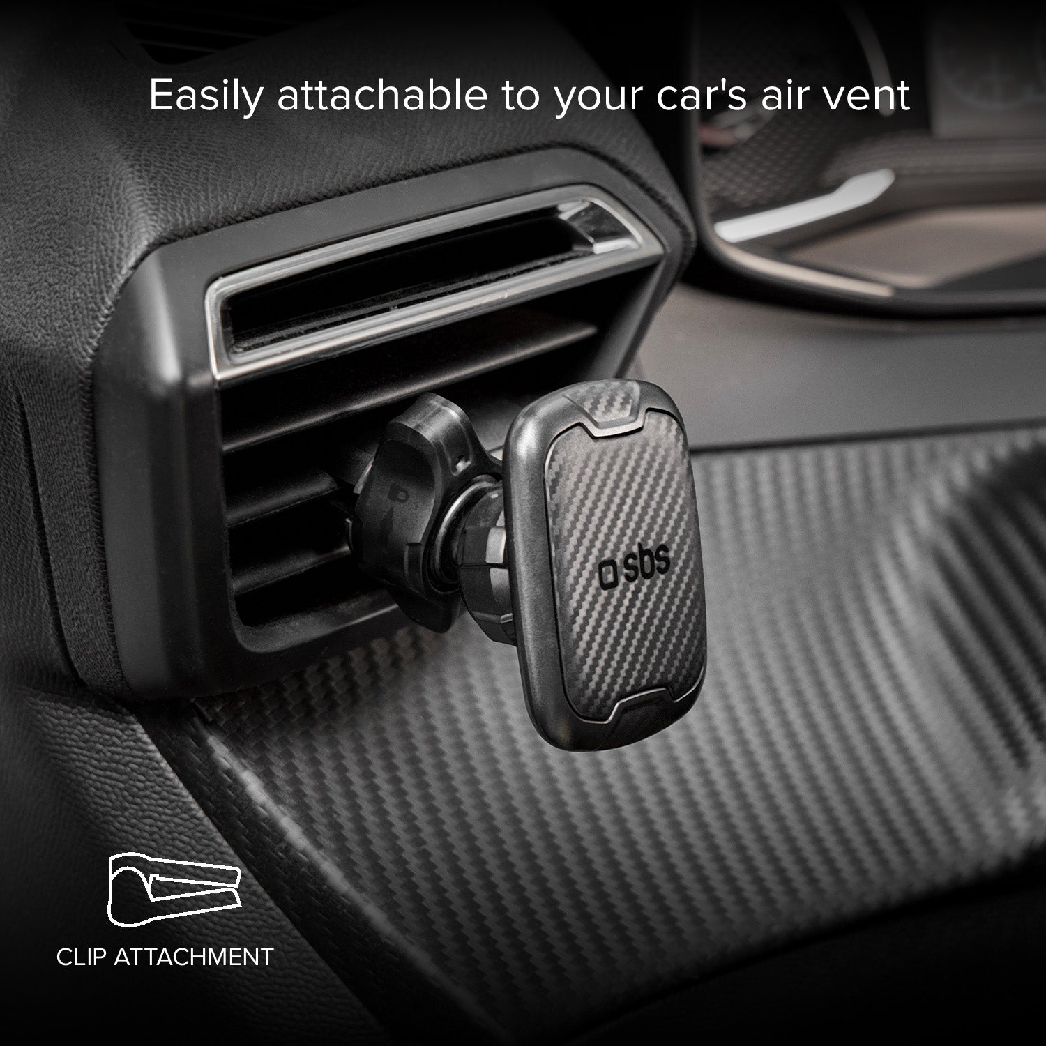 Nevada - Supporto auto magnetico per telefono con fissaggio a clip