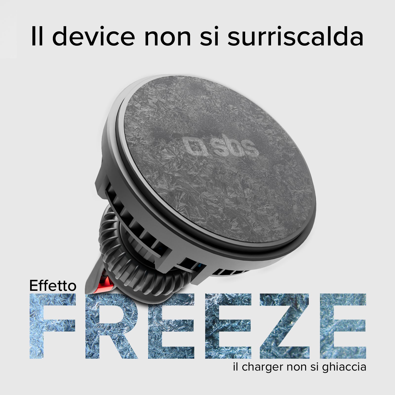Support de téléphone portable avec ventilateur de refroidissement et chargeur sans fil 15 W