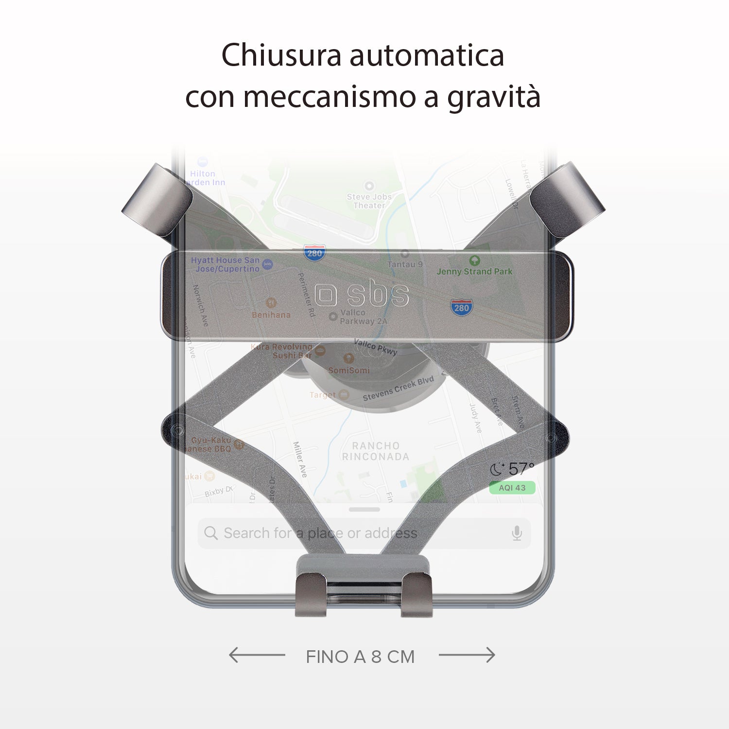Support de voiture pour smartphone à verrouillage automatique
