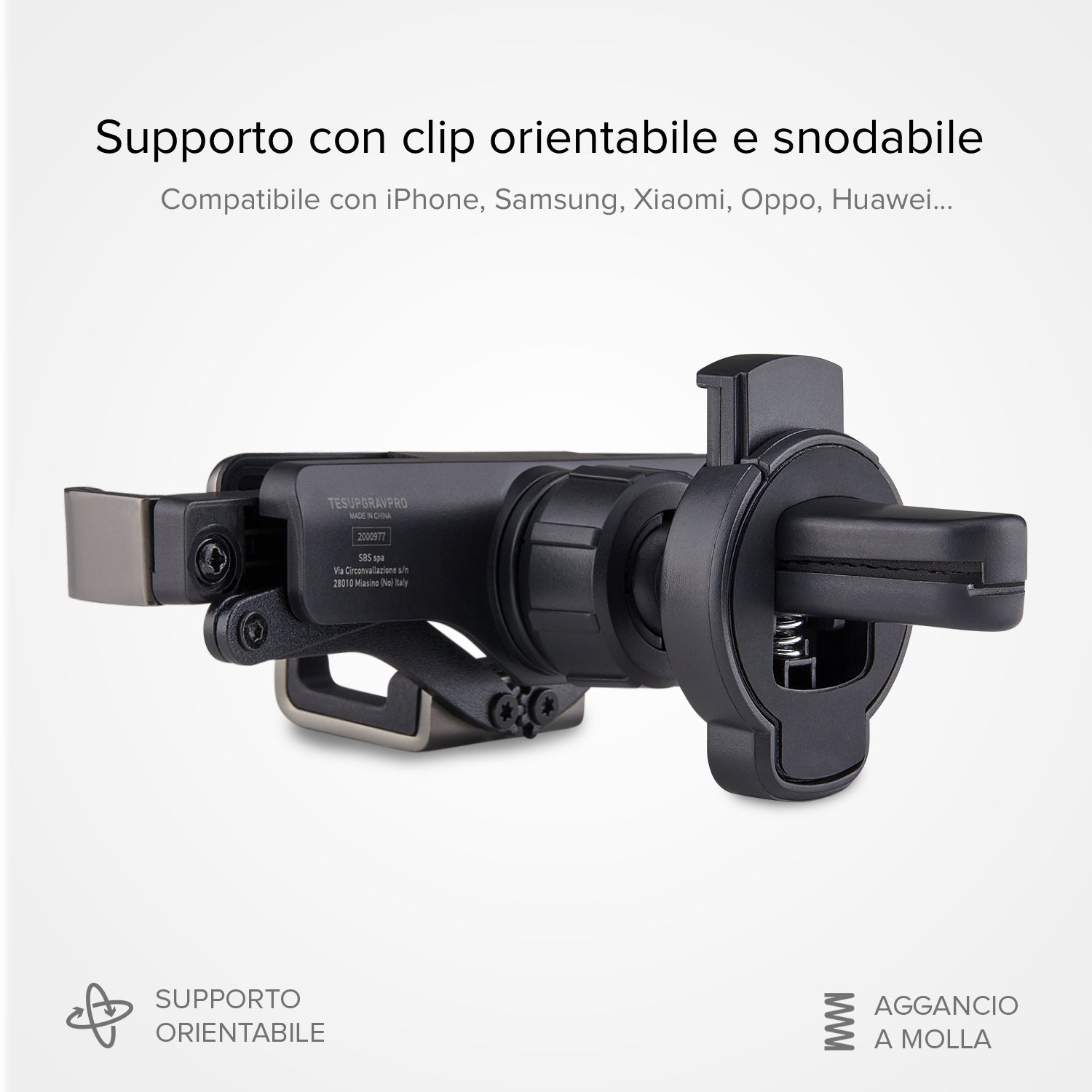 Support de voiture pour smartphone à verrouillage automatique