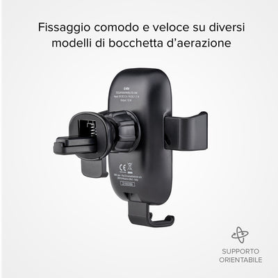Support auto sans fil Gravity avec recharge rapide