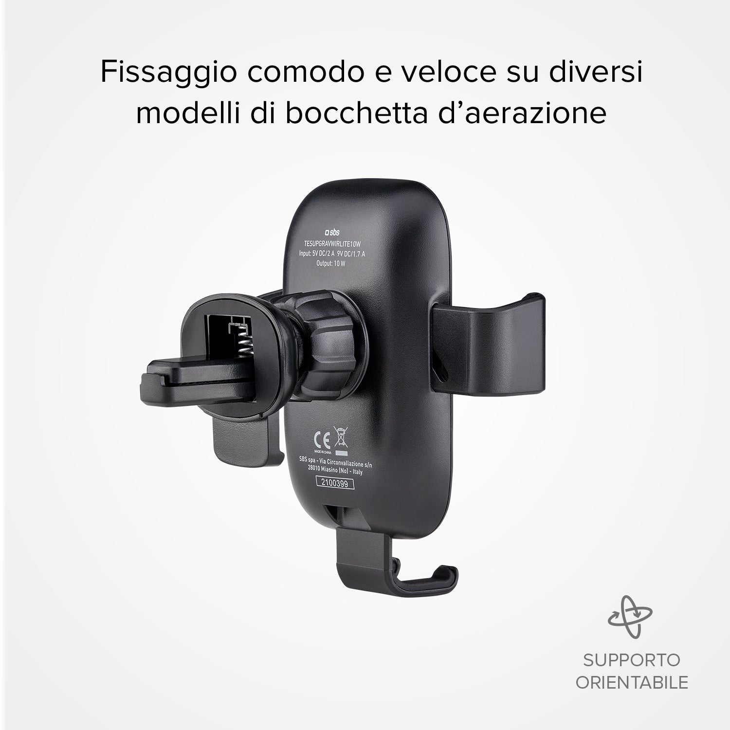 Support auto sans fil Gravity avec recharge rapide