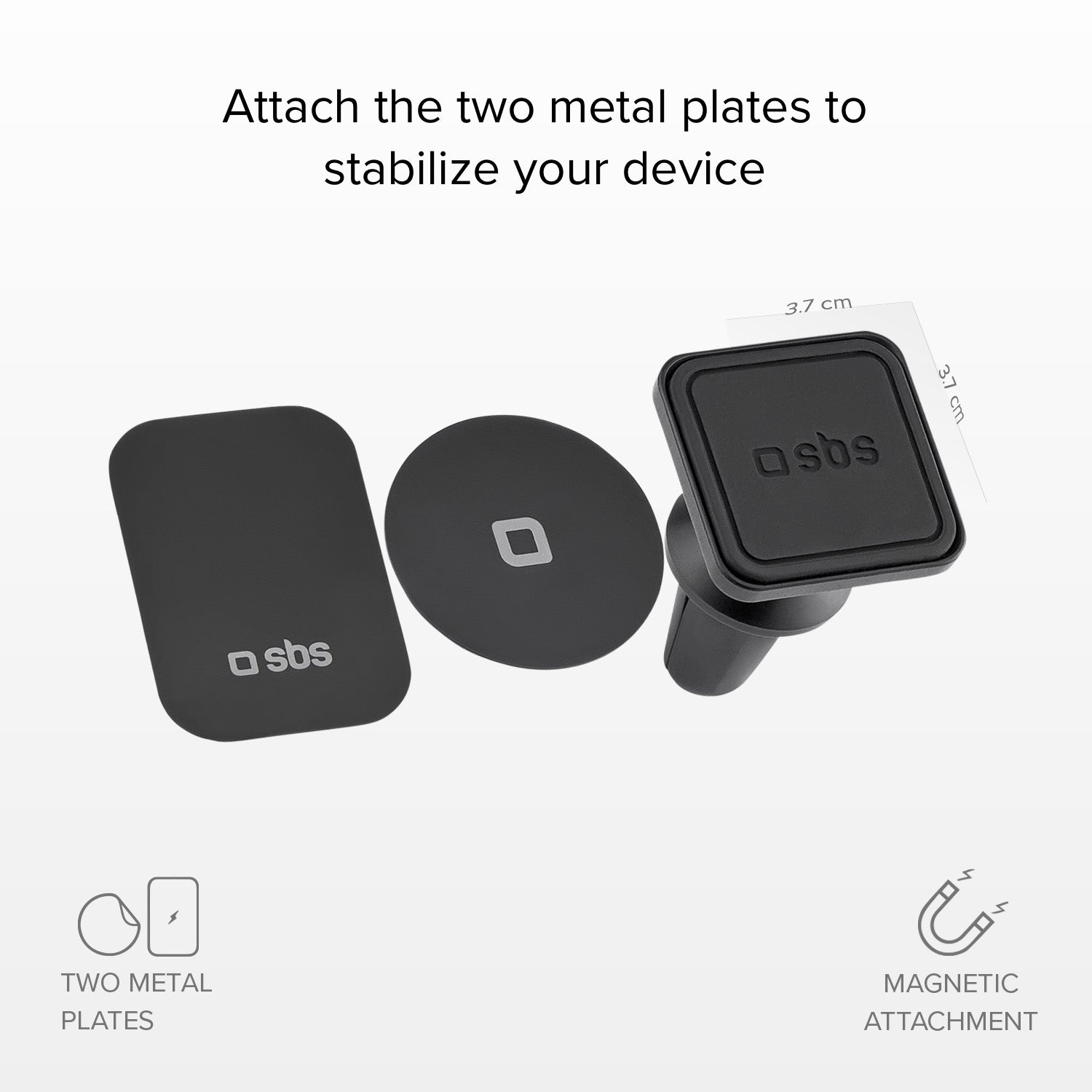 Magnetic square holder for use in the car