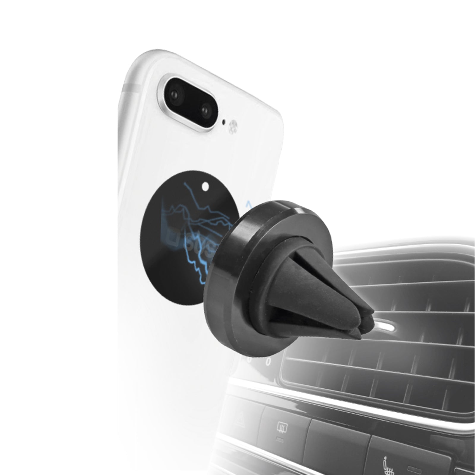 Support magnétique Tiny pour voiture, fixation avec clips