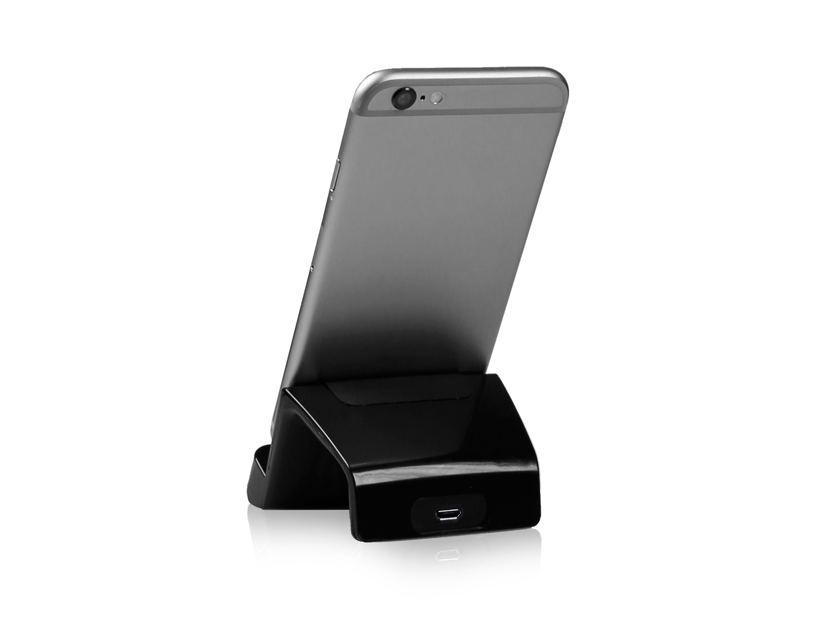 Soporte de mesa con función de recarga para iPhone con conector Lightning