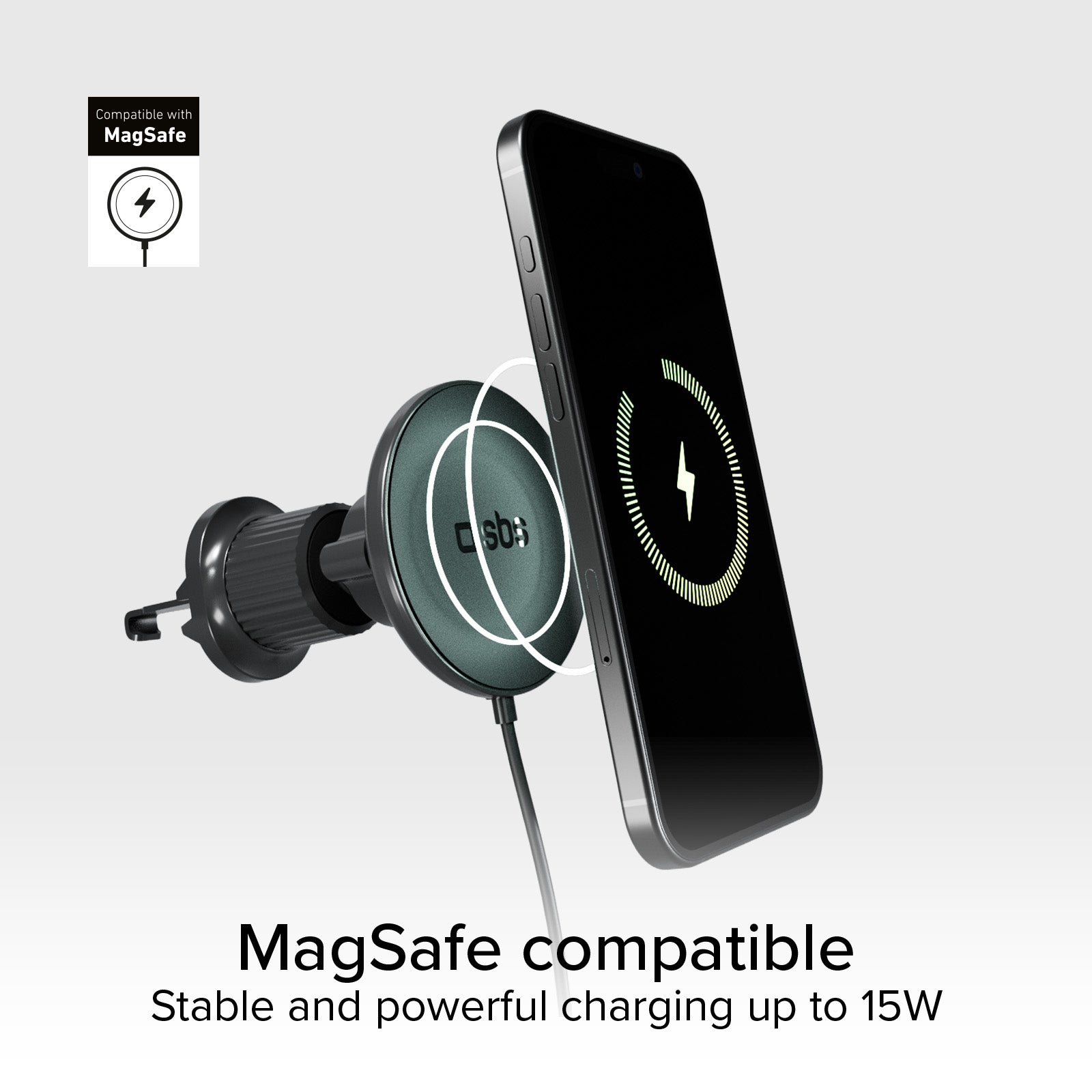 Support voiture pour smartphones et iPhone, compatible avec MagSafe