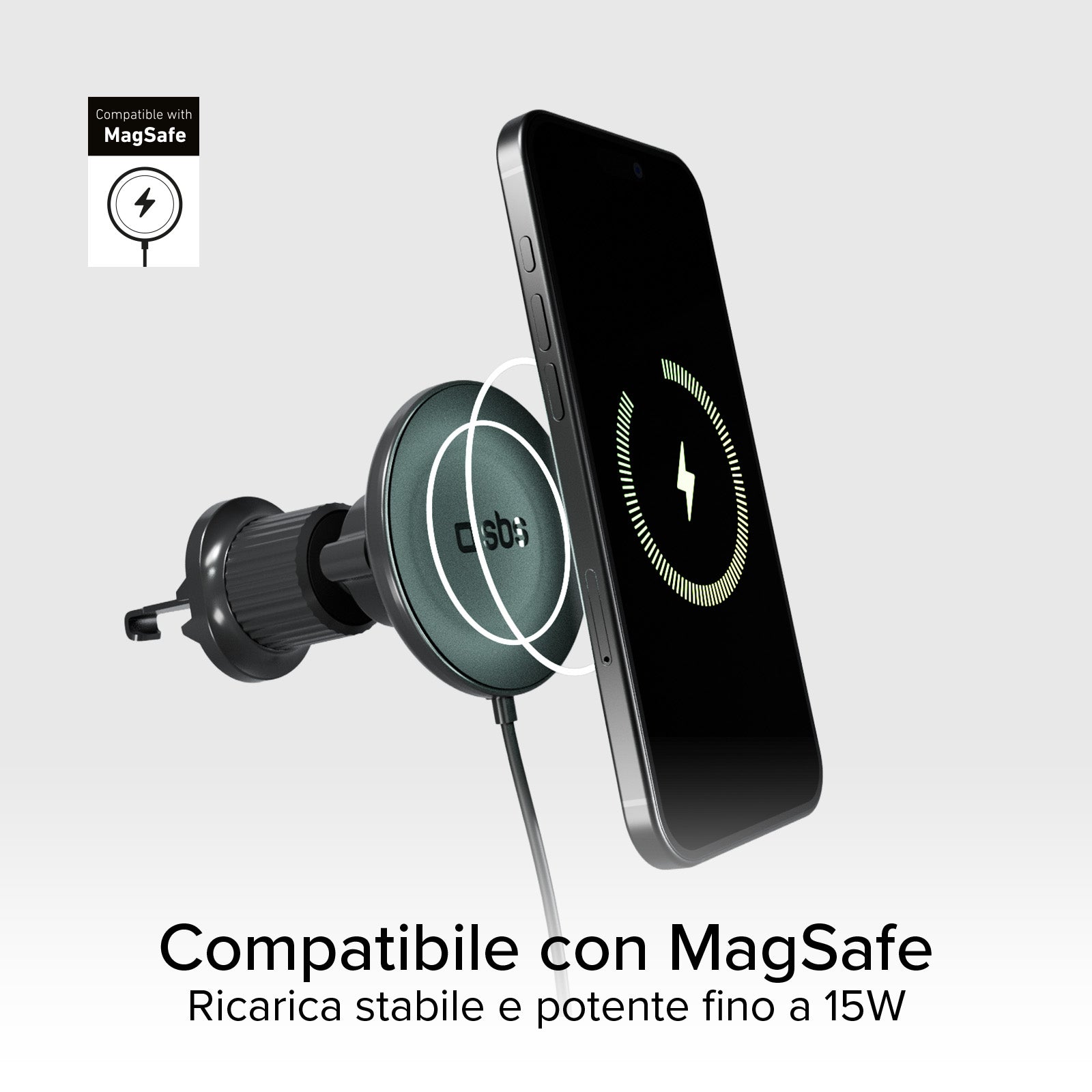 Support voiture pour smartphones et iPhone, compatible avec MagSafe