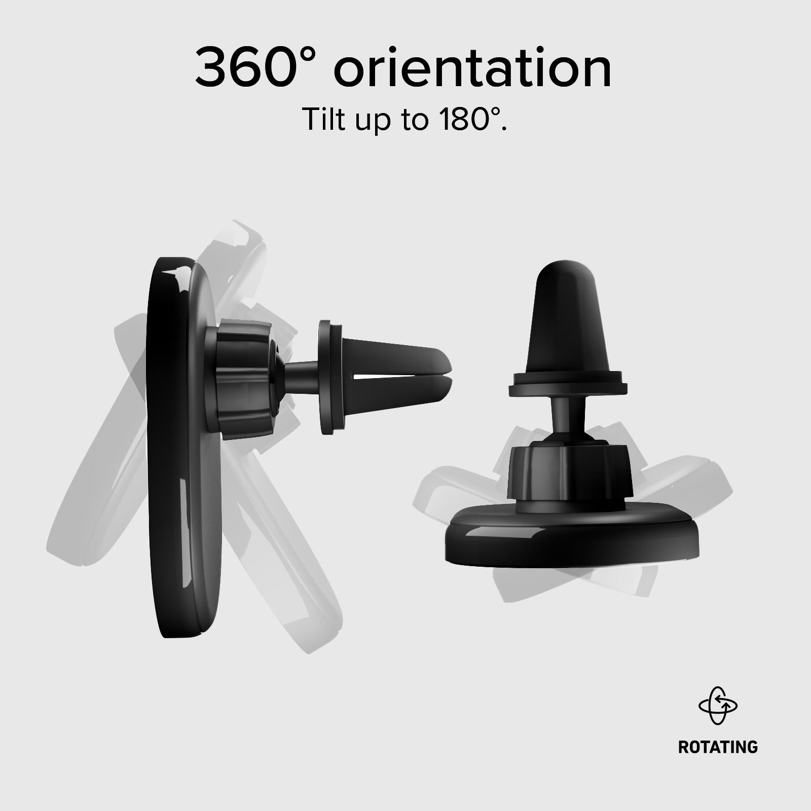 Car mount for iPhones compatible with MagSafe charging