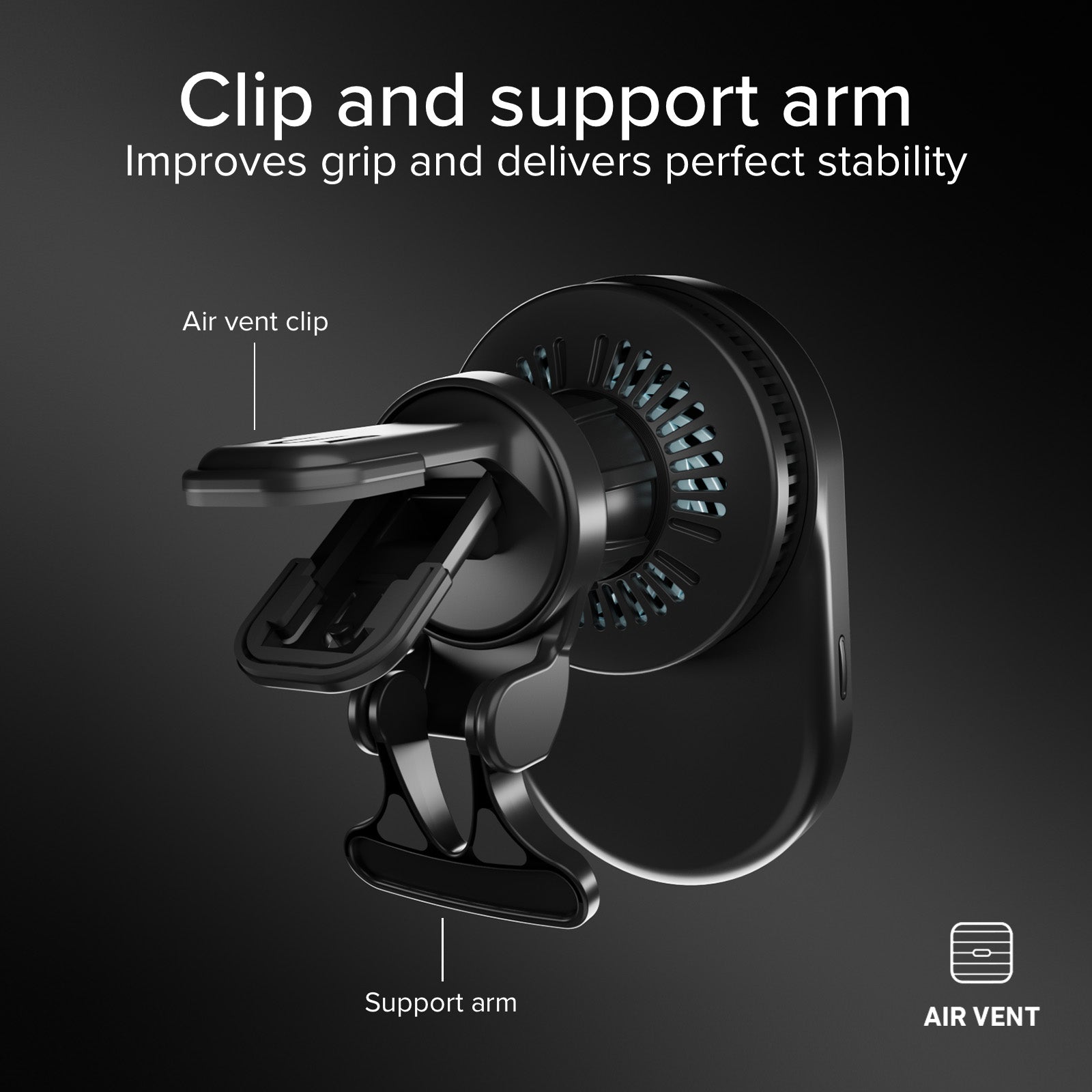 Autohalterung mit magnetischem Qi2.2-25-W-Wireless-Laden