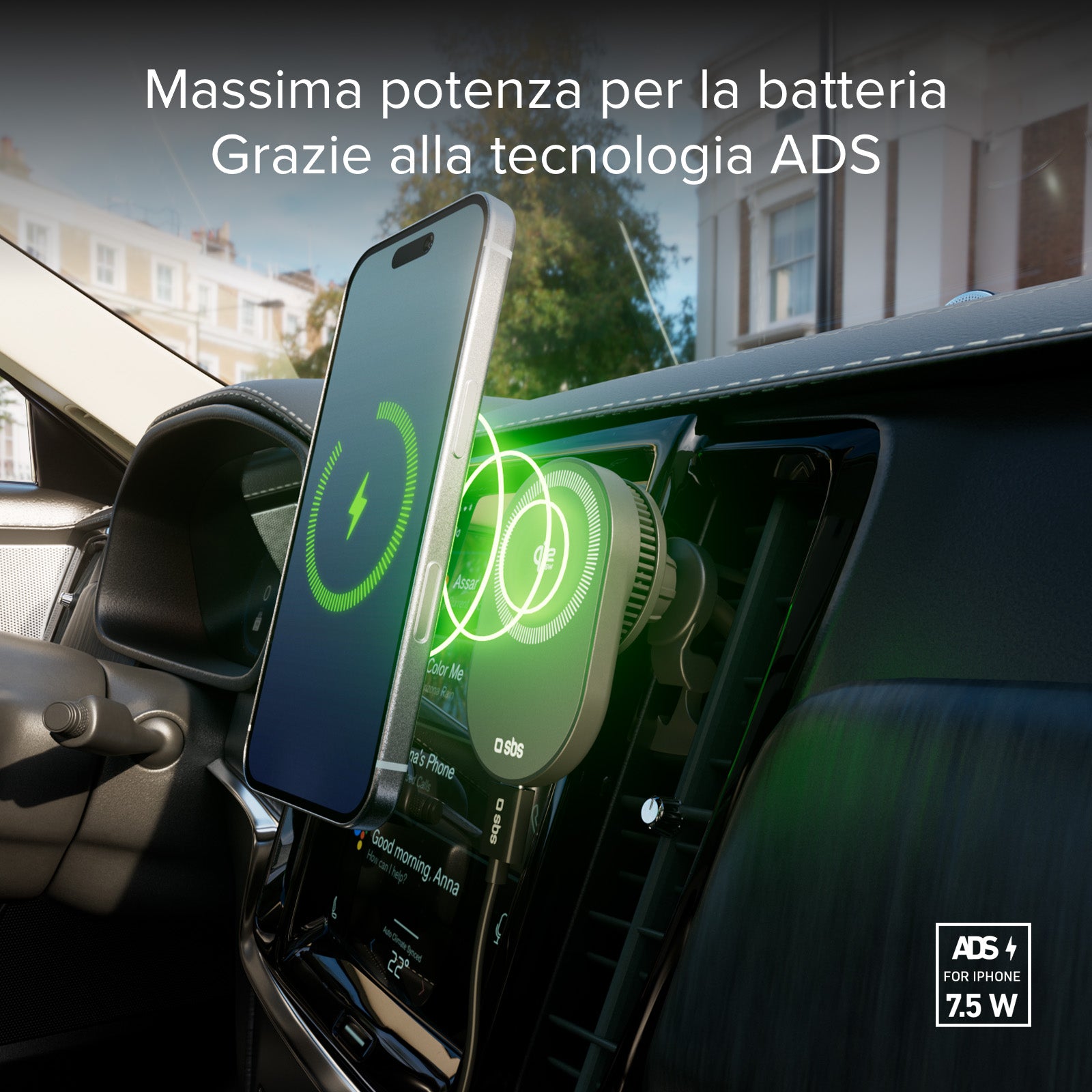 Autohalterung mit magnetischem Qi2.2-25-W-Wireless-Laden