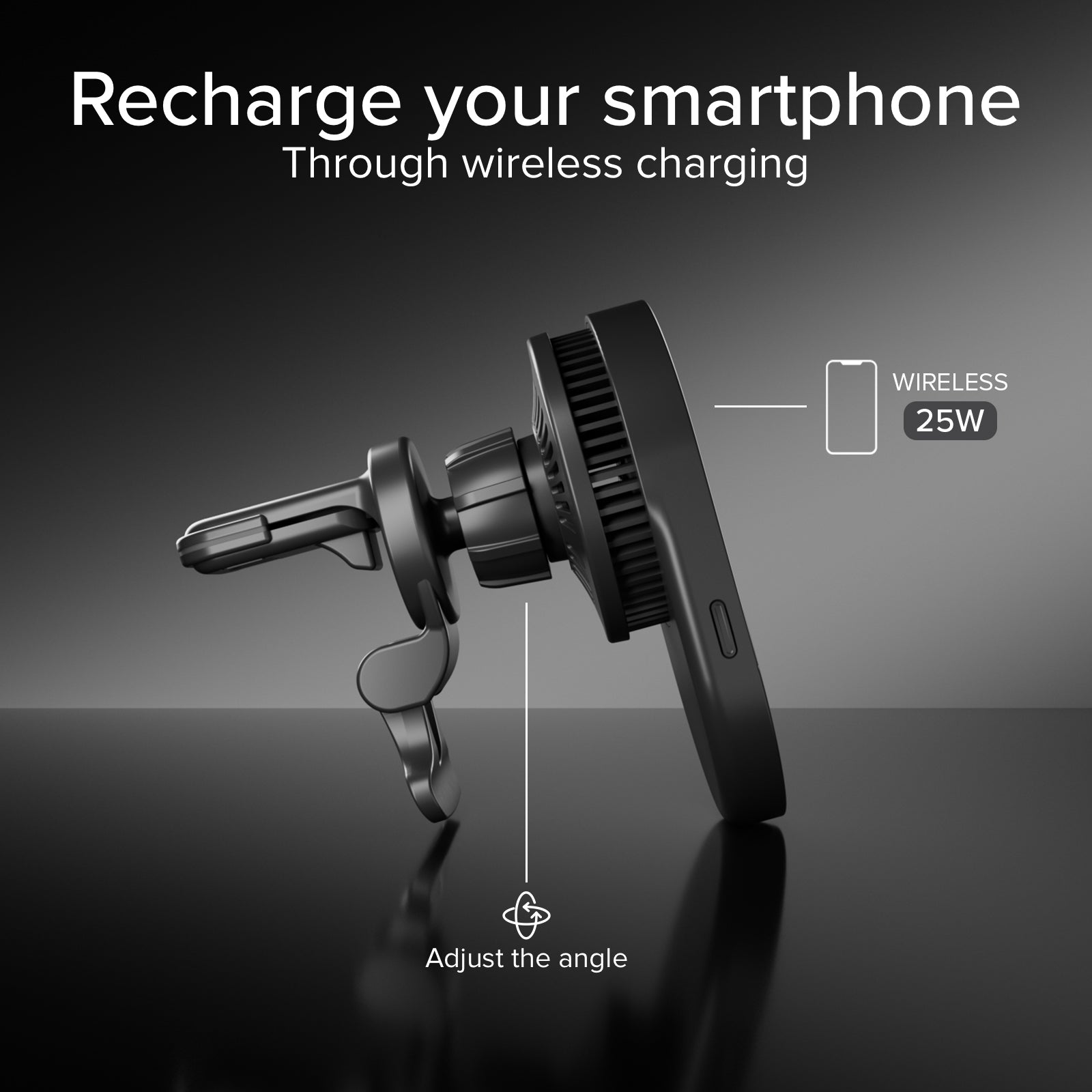 Car Mount with 25 W Qi2.2 Magnetic Charging