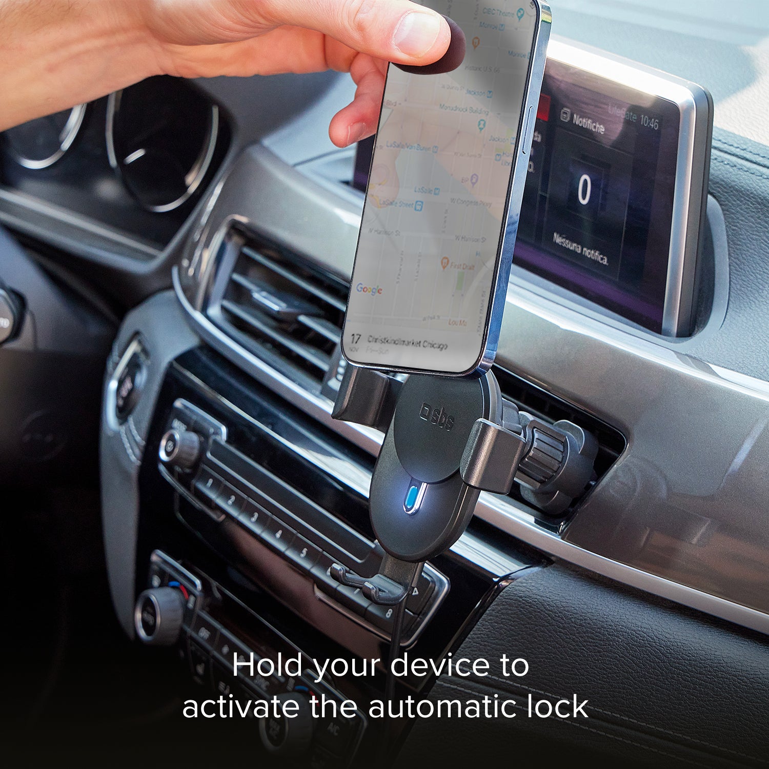 Support auto sans fil Gravity avec recharge sans fil 15 W