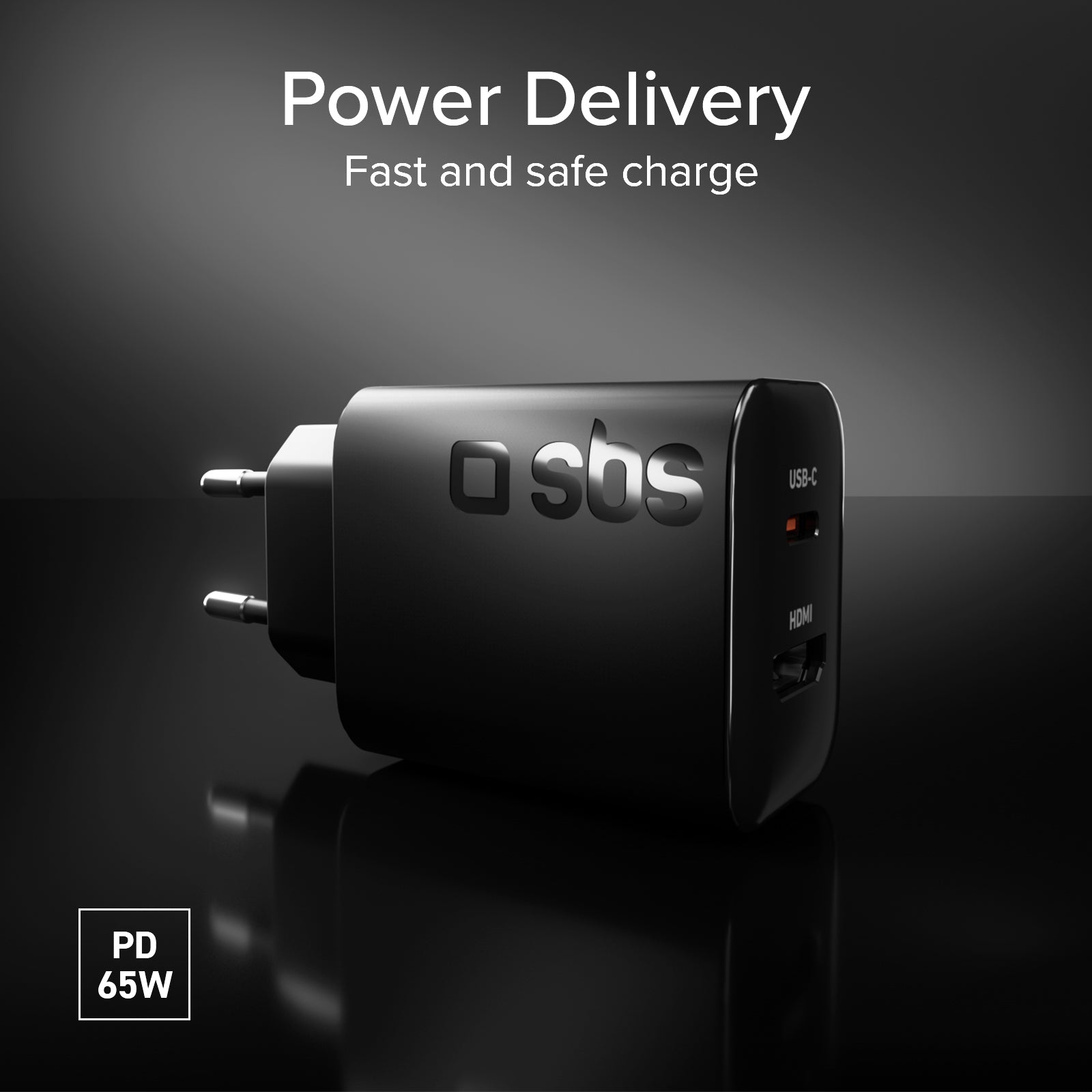 Caricatore caricabatterie 65W con porta HDMI