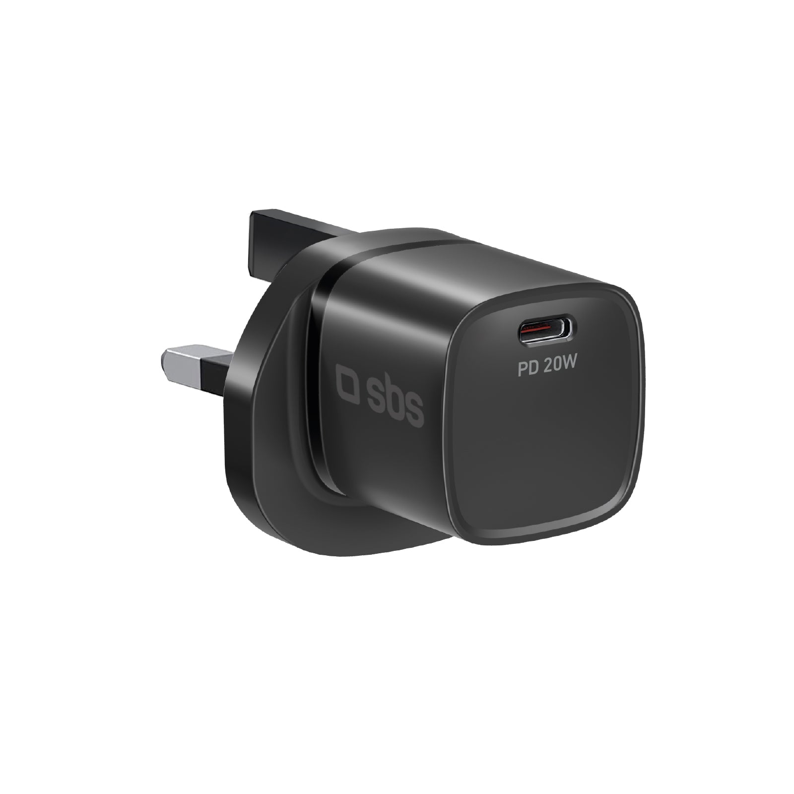 Caricatore caricabatterie con presa USB-C a 20W di potenza e spina inglese UK