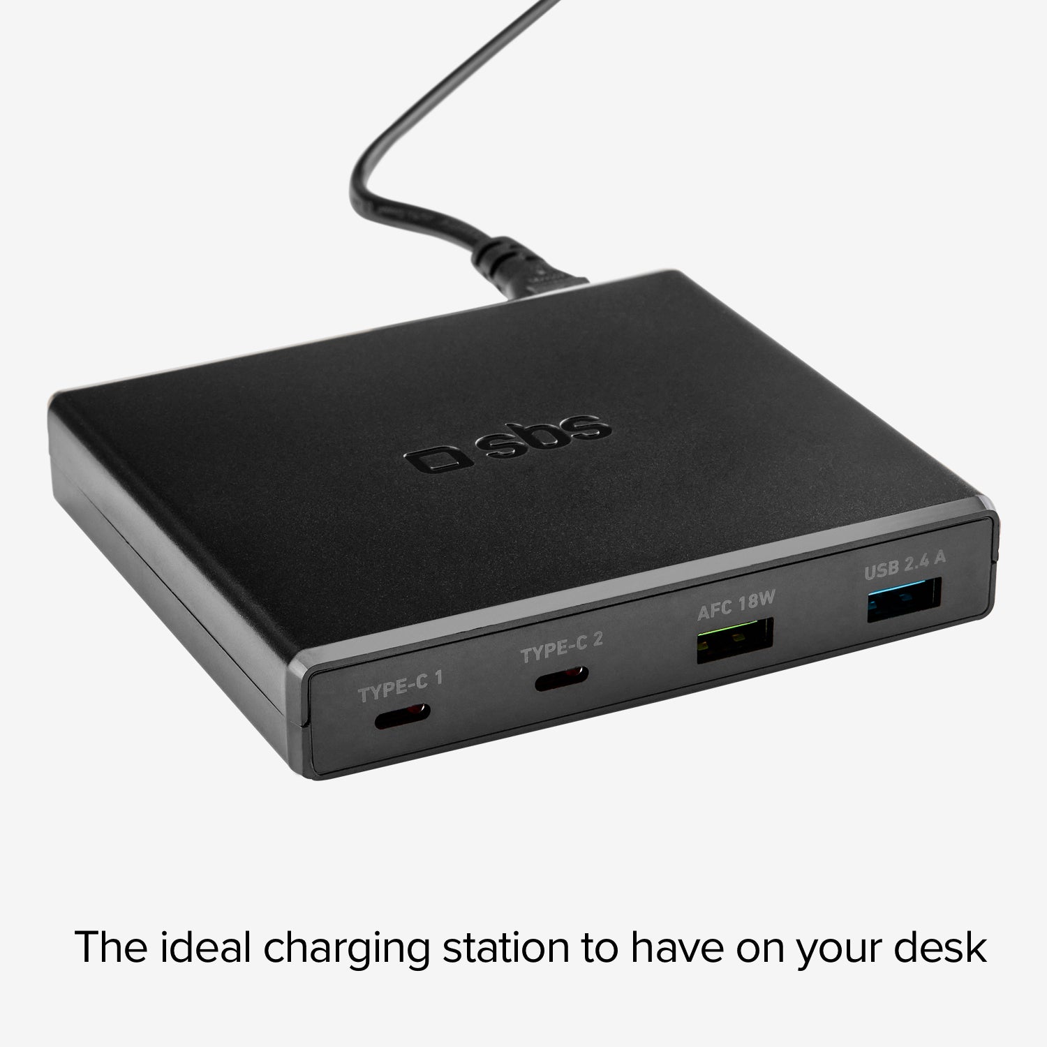Estación de carga GaN con 4 puertos - carga ultra-rápida con 2 puertos USB-A y 2 puertos USB-C