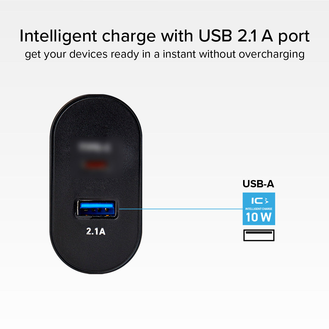 Caricabatterie da viaggio USB-A - USB-C a ricarica rapida