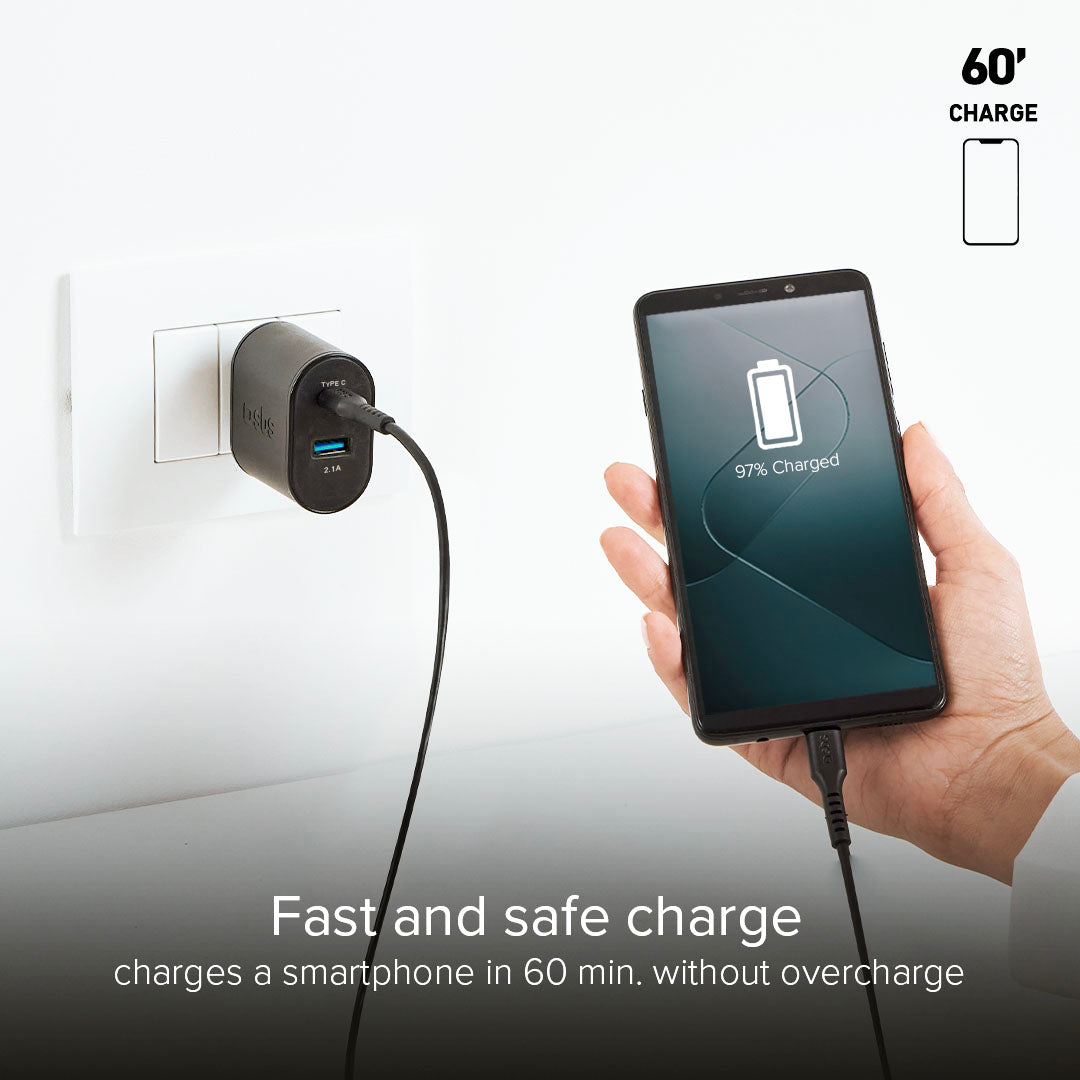 Caricabatterie da viaggio USB-A - USB-C a ricarica rapida