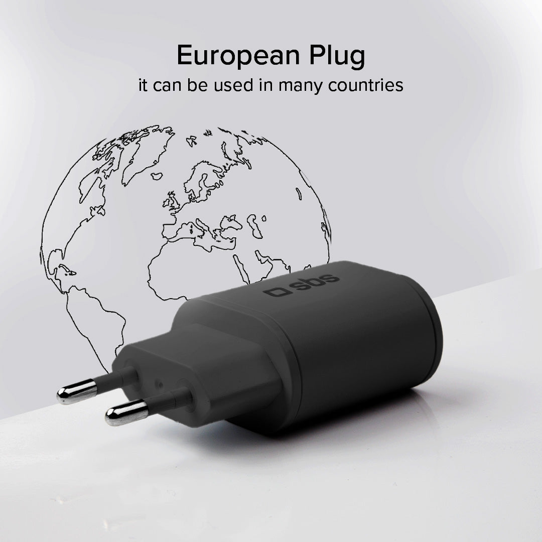 Caricabatterie da viaggio USB-A - USB-C a ricarica rapida