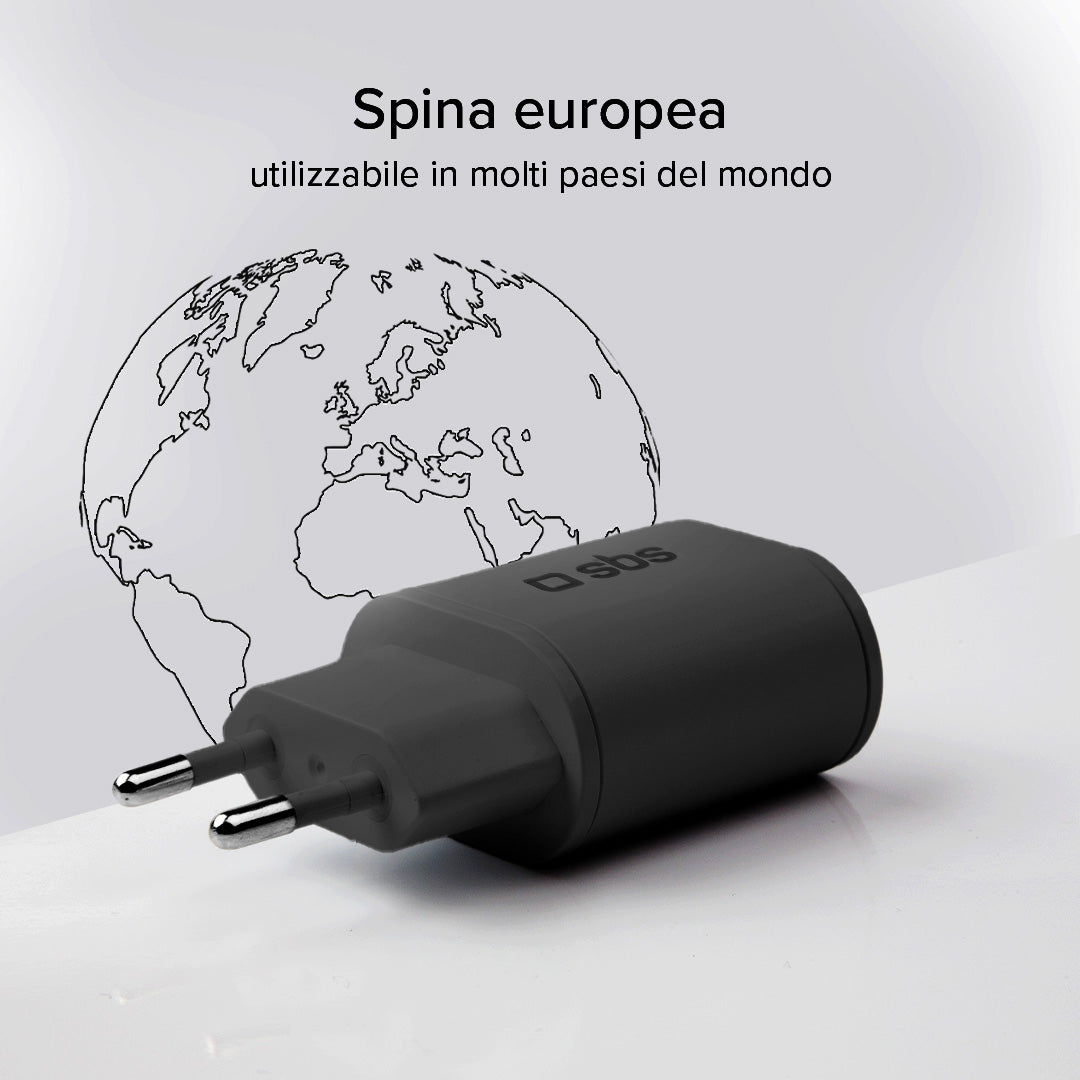 Caricabatterie da viaggio USB-A - USB-C a ricarica rapida