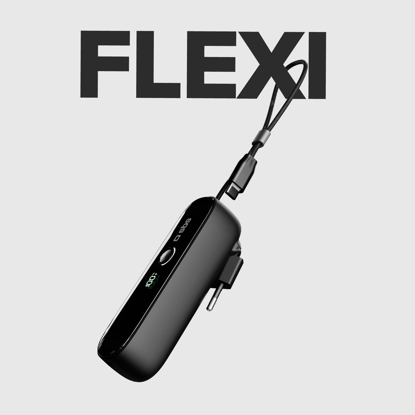 Power bank híbrida 5000 mAh PD 20W con enchufe integrado