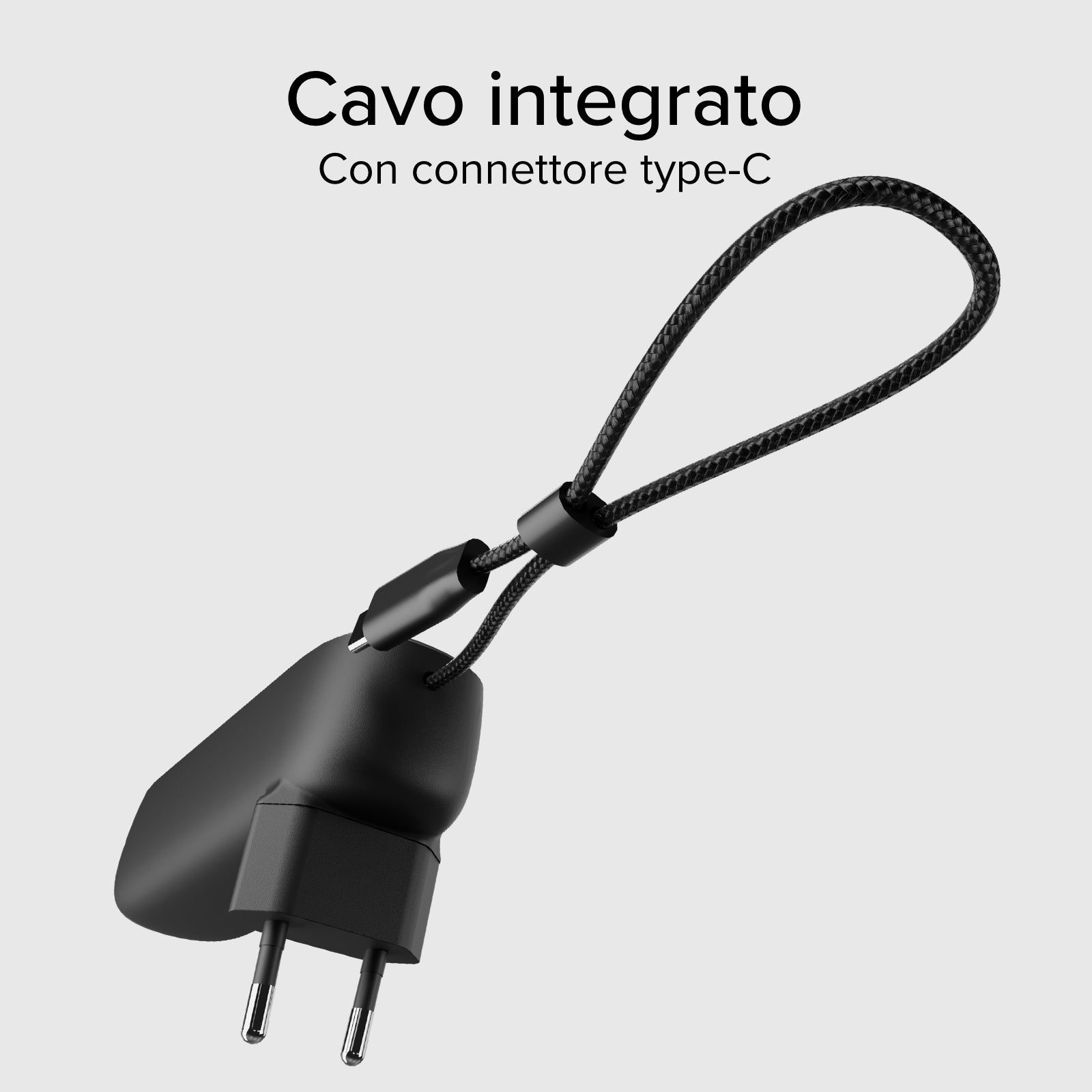 Power bank híbrida 5000 mAh PD 20W con enchufe integrado