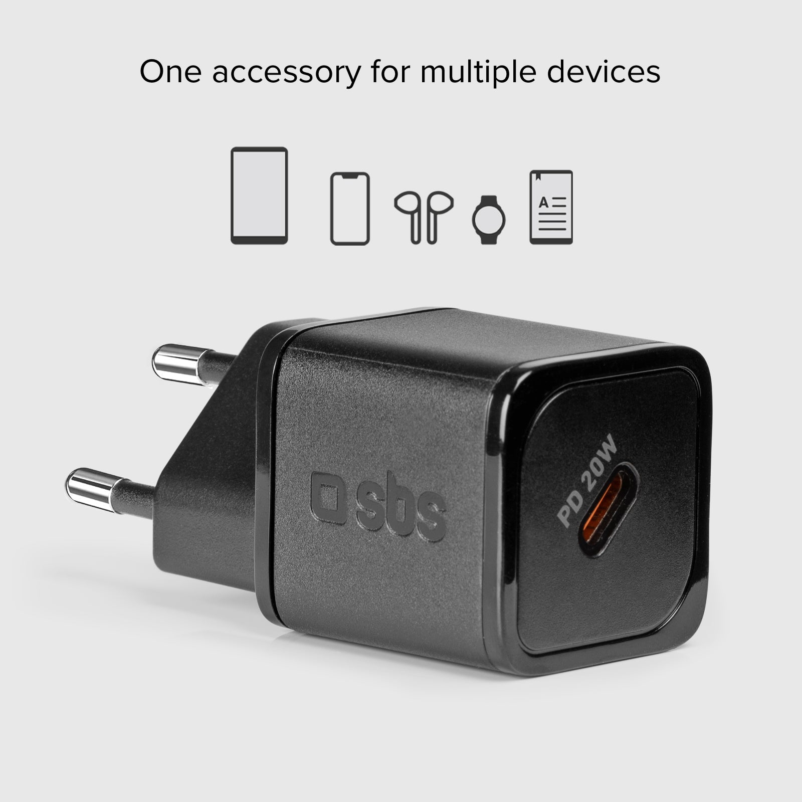 Caricatore caricabatterie ultrarapido GaN da 20 Watt Power Delivery