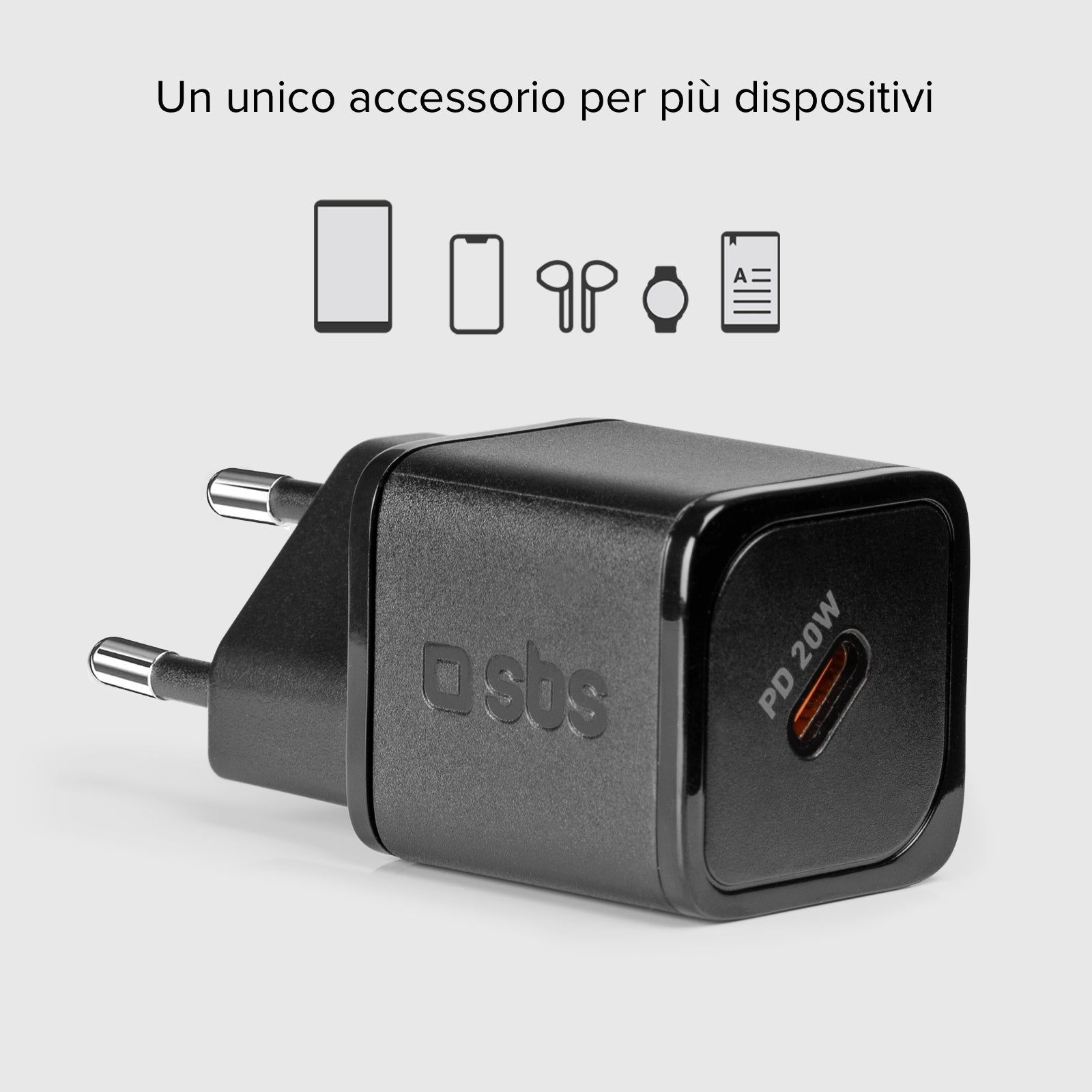 Caricatore caricabatterie ultrarapido GaN da 20 Watt Power Delivery