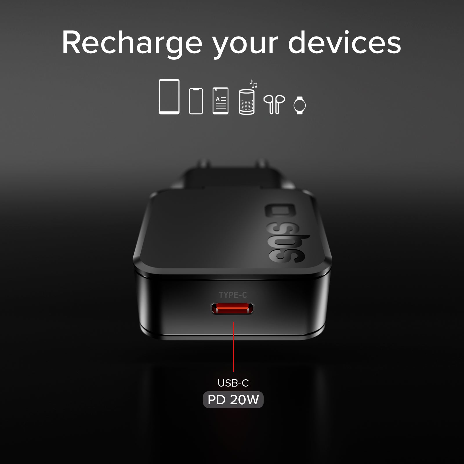 Caricatore da muro 20w USB-C Ultra Slim