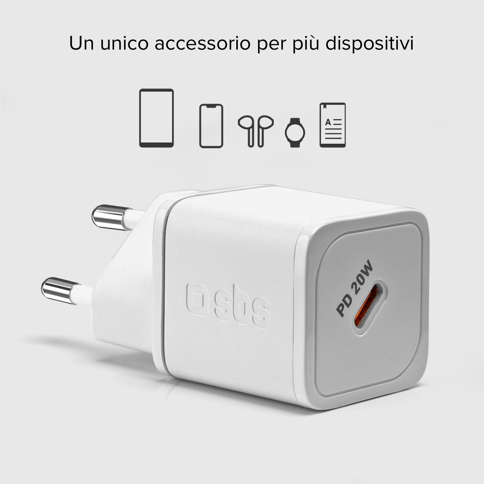 Caricatore caricabatterie ultrarapido GaN da 20 Watt Power Delivery