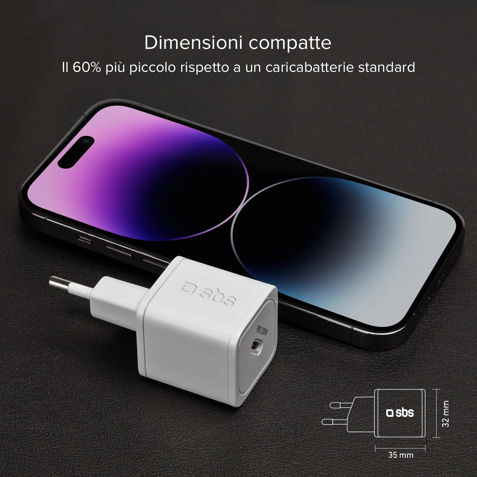 Chargeur Power Delivery GaN ultra-rapide de 20 watts